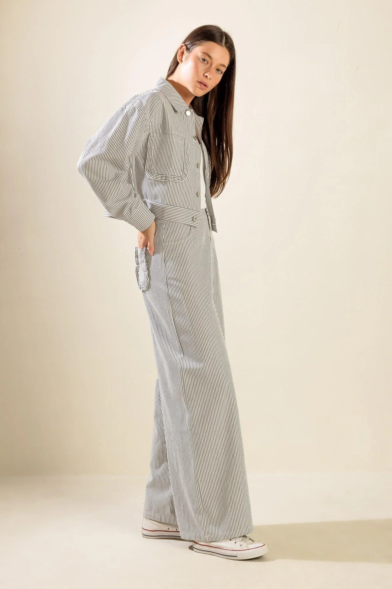 Honestly Love You Twill Crop Jacket - Image 9