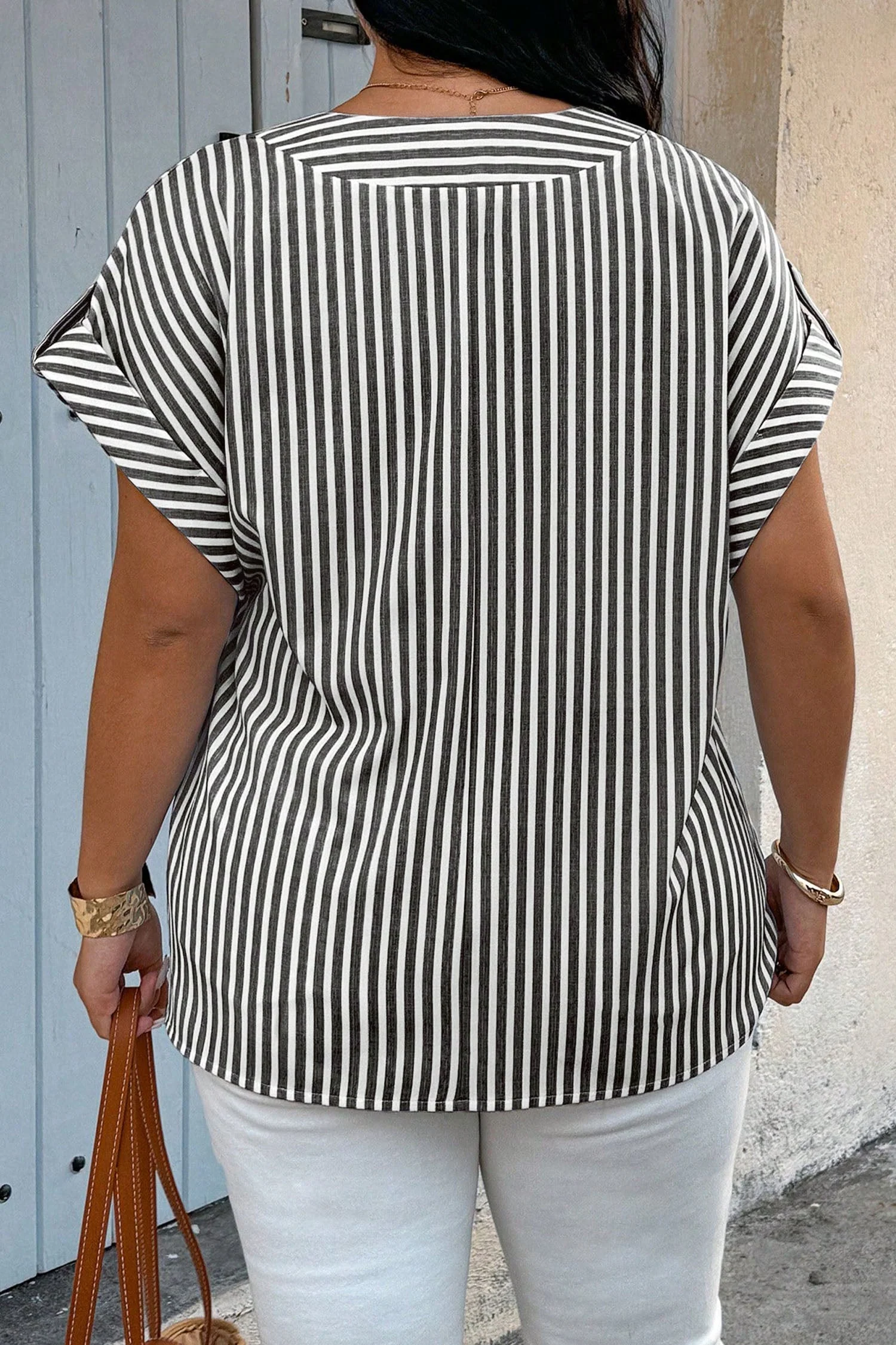 Threaded Pear Hope Short Dolman Sleeve PLUS Blouse - Image 10