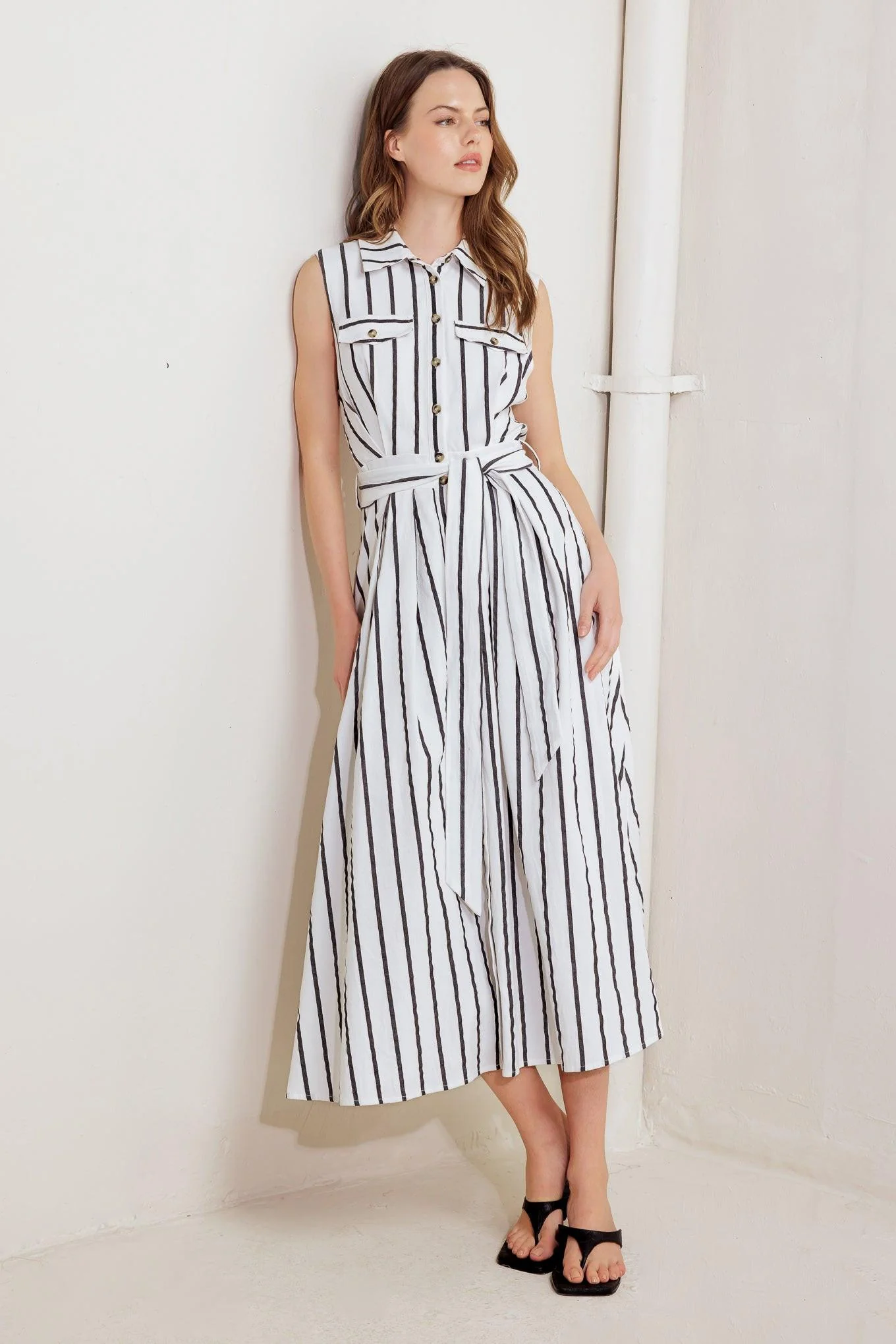 Hugs & Vanilla Clouds Woven Midi Dress - Image 4