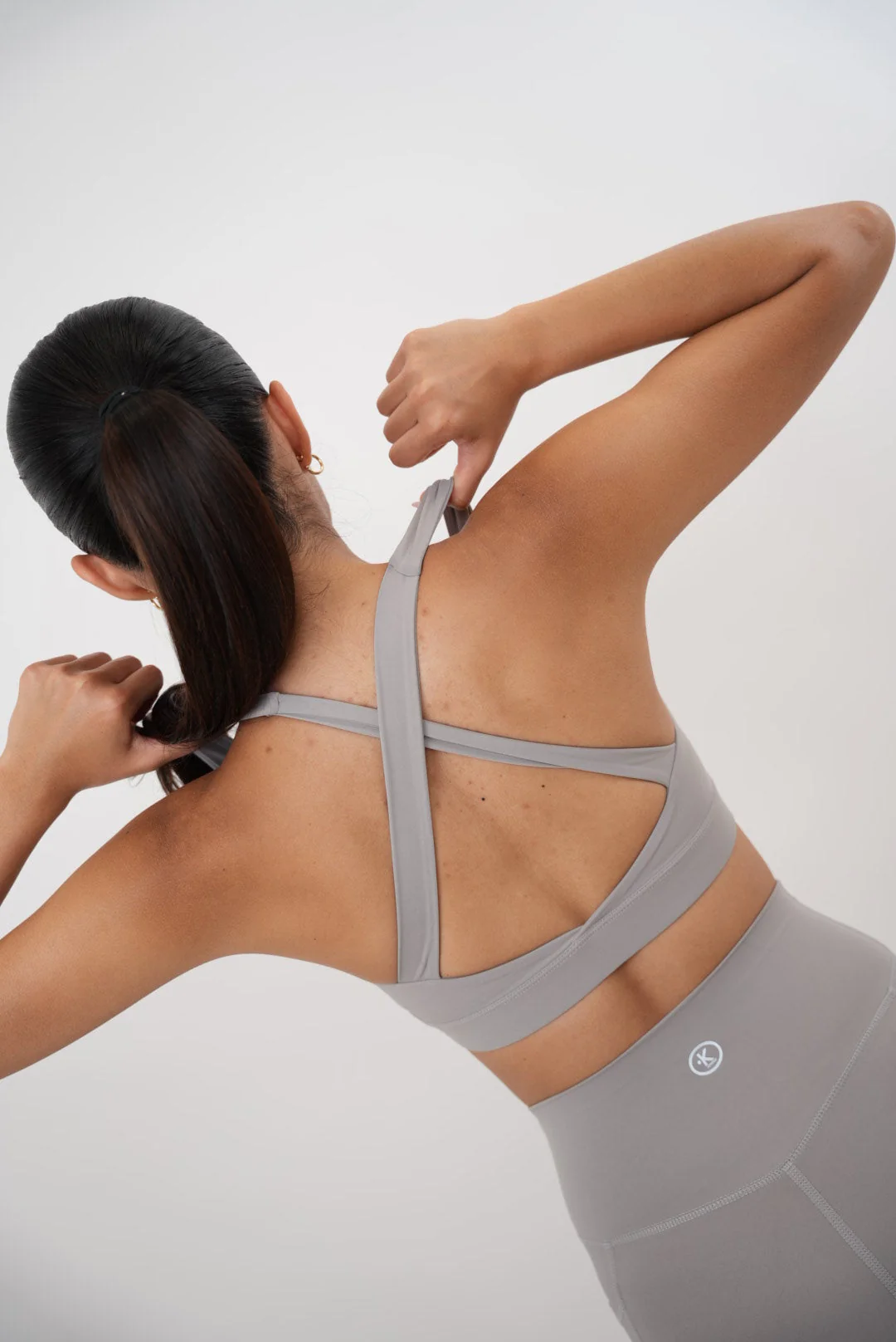 I Am Glowing Frosty Gray Quick Dry Butter Bra - Image 2