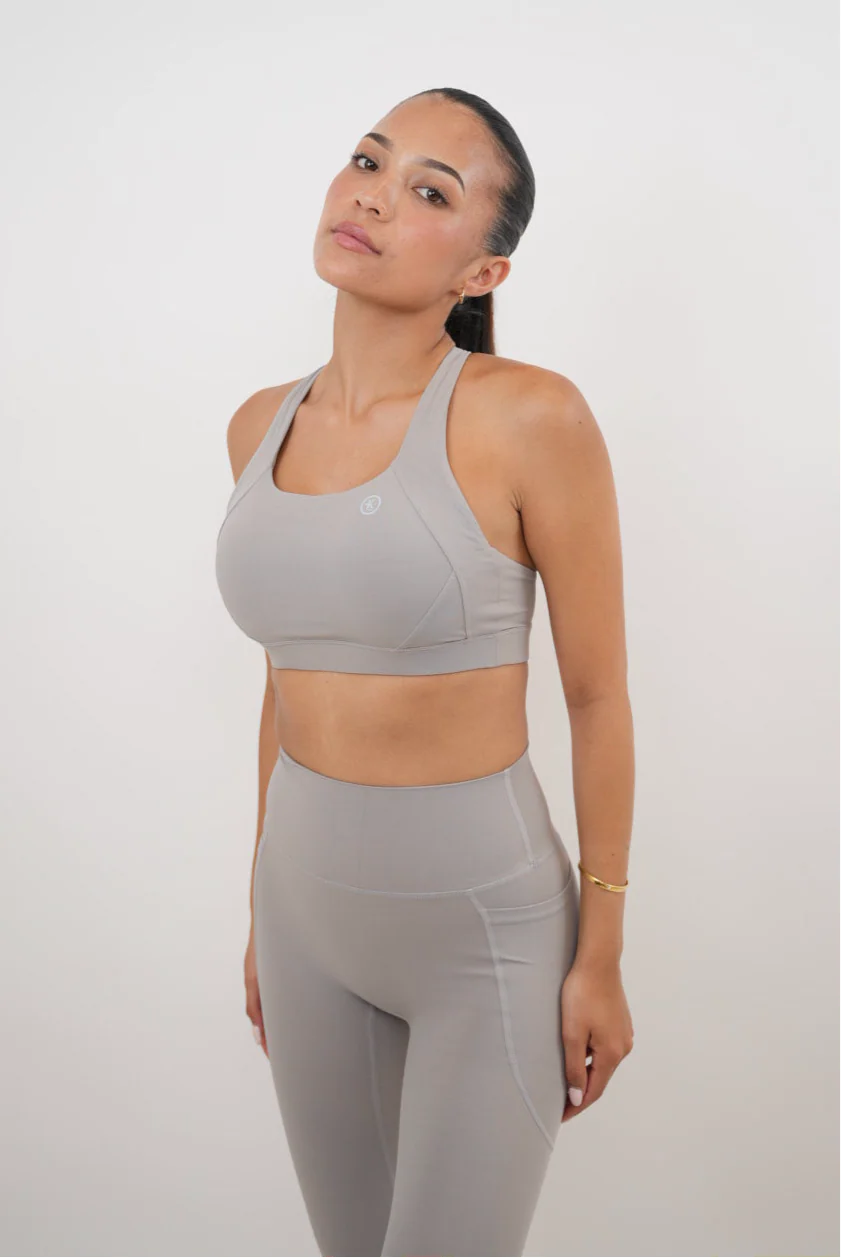 I Am Glowing Frosty Gray Quick Dry Butter Bra - Image 4