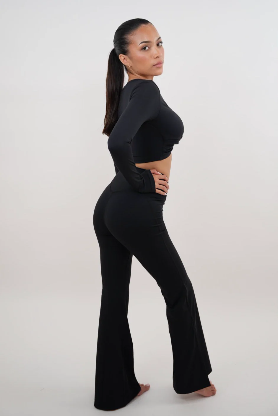 I Am Present Black Stretch Flare Legging - Image 2