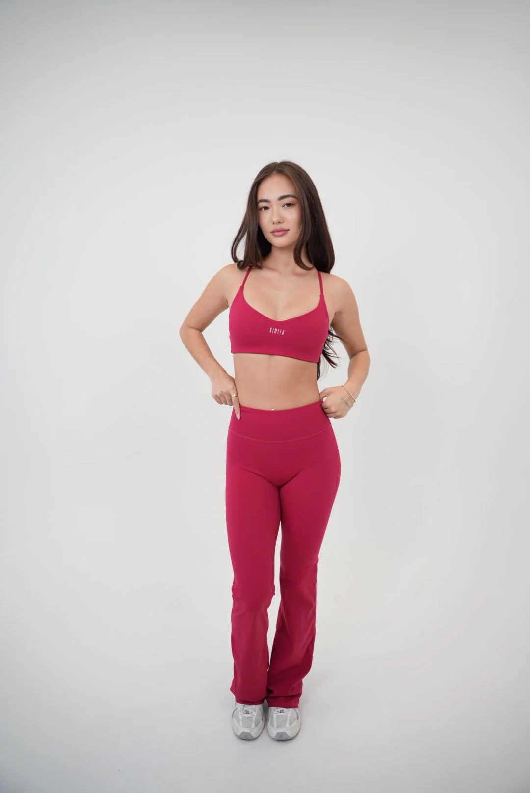 I Live in Luxury Red Sports Bra - Image 4