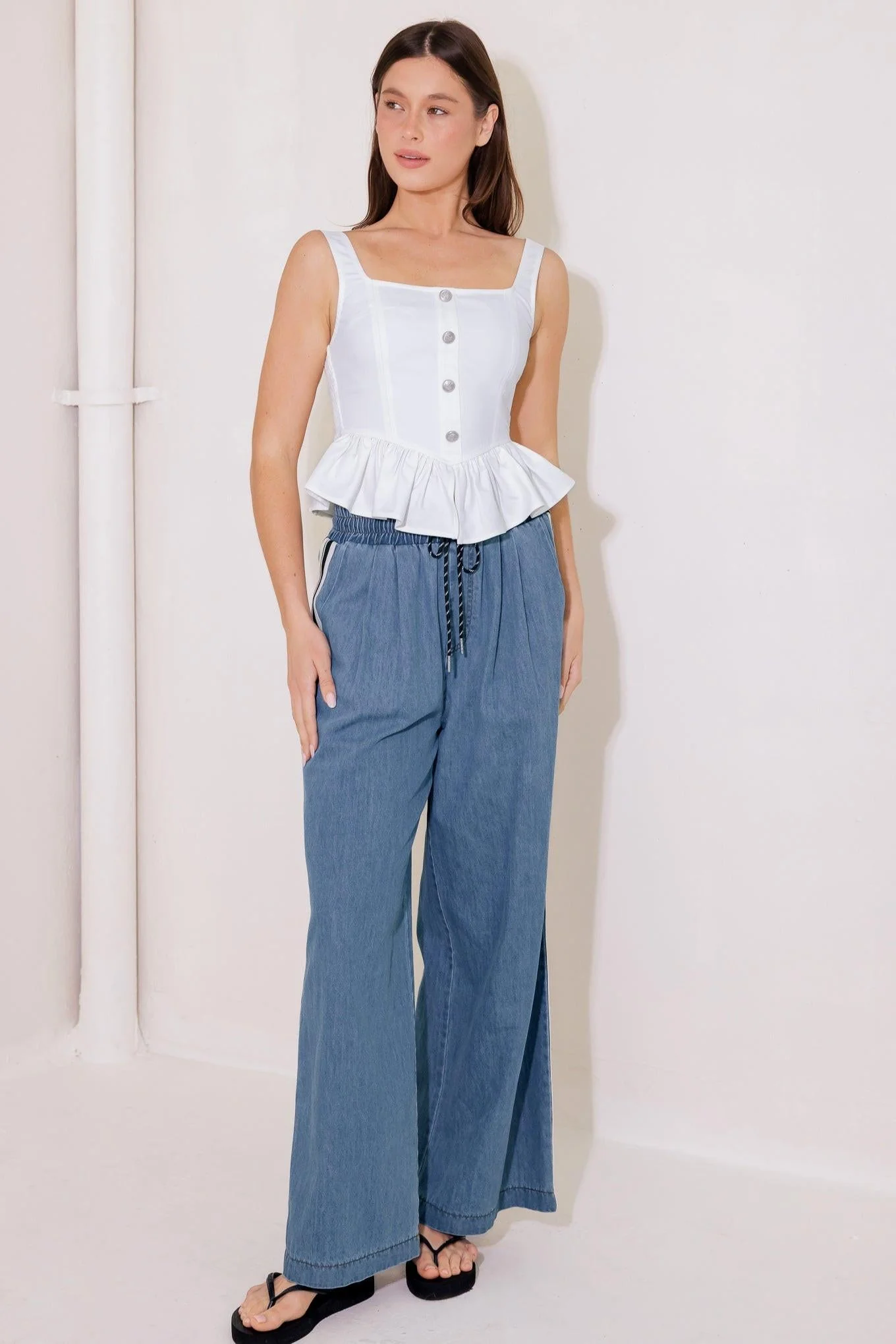 In This Moment White Woven Top - Image 5