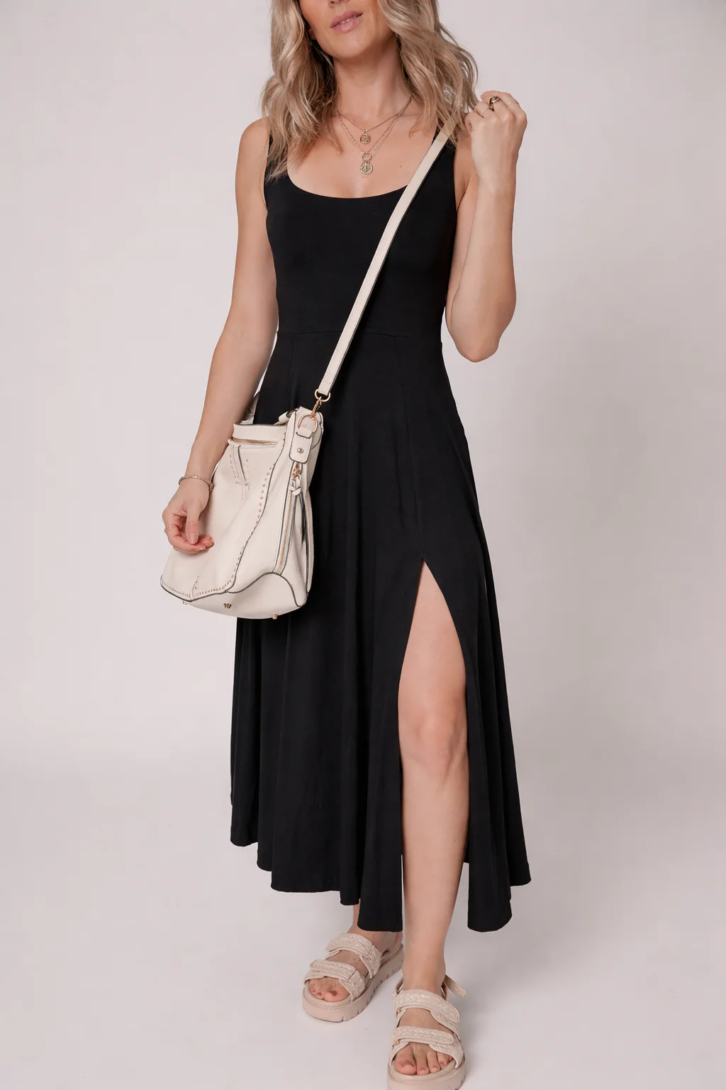 Threaded Pear Indie Scoop Flared Midi Dress - Image 4