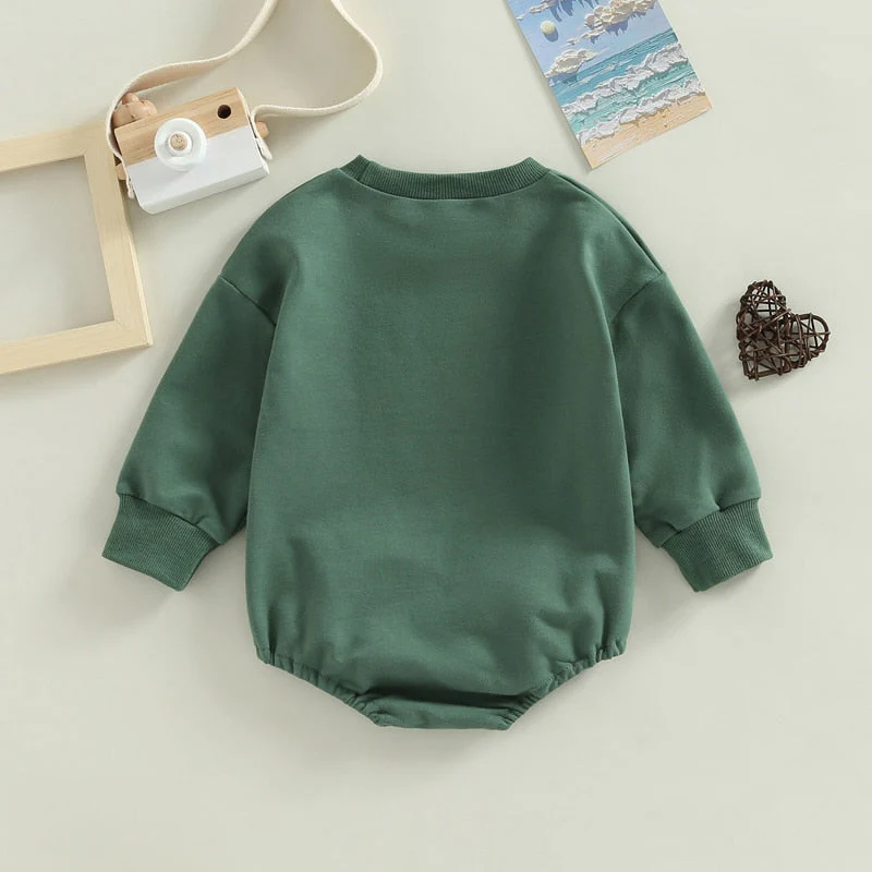 Infant Baby Boys Girls Bodysuit Long Sleeve Crew Neck Game Day Baby Football Print Jumpsuit Bubble Romper - Image 8