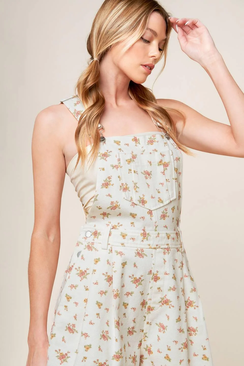 Invite Only Off White Woven Romper - Image 7
