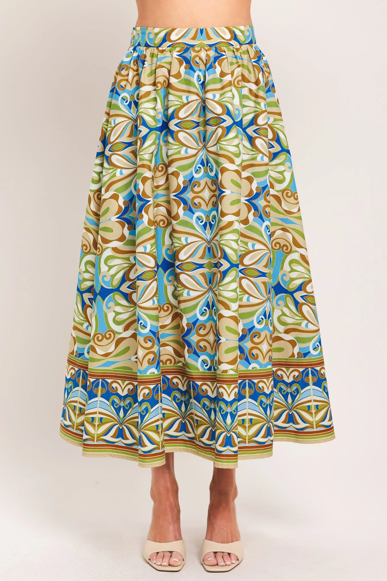 Island Mosaic Woven Full Skirt