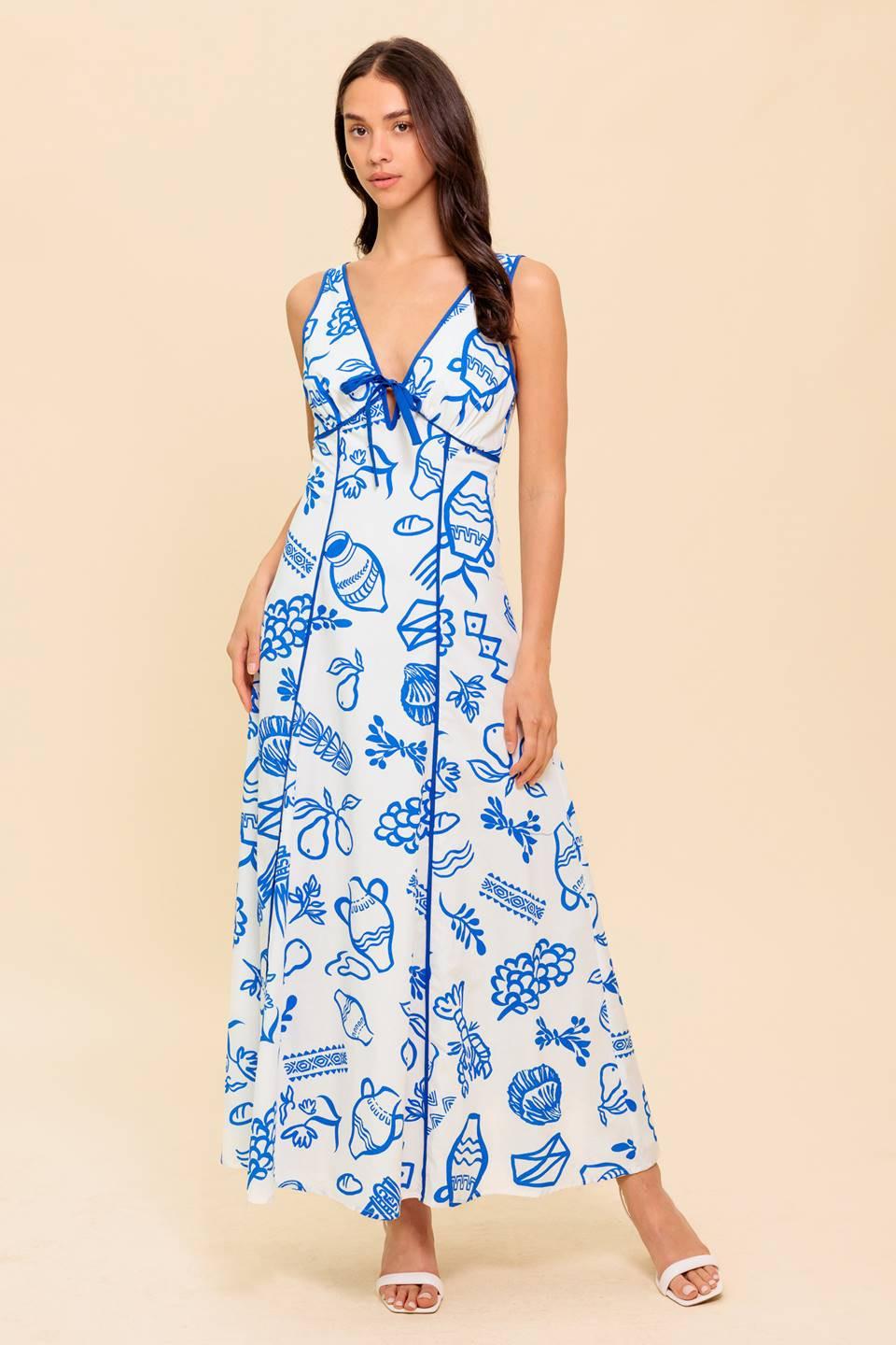 Italian Summer Woven Ankle Dress - Image 3