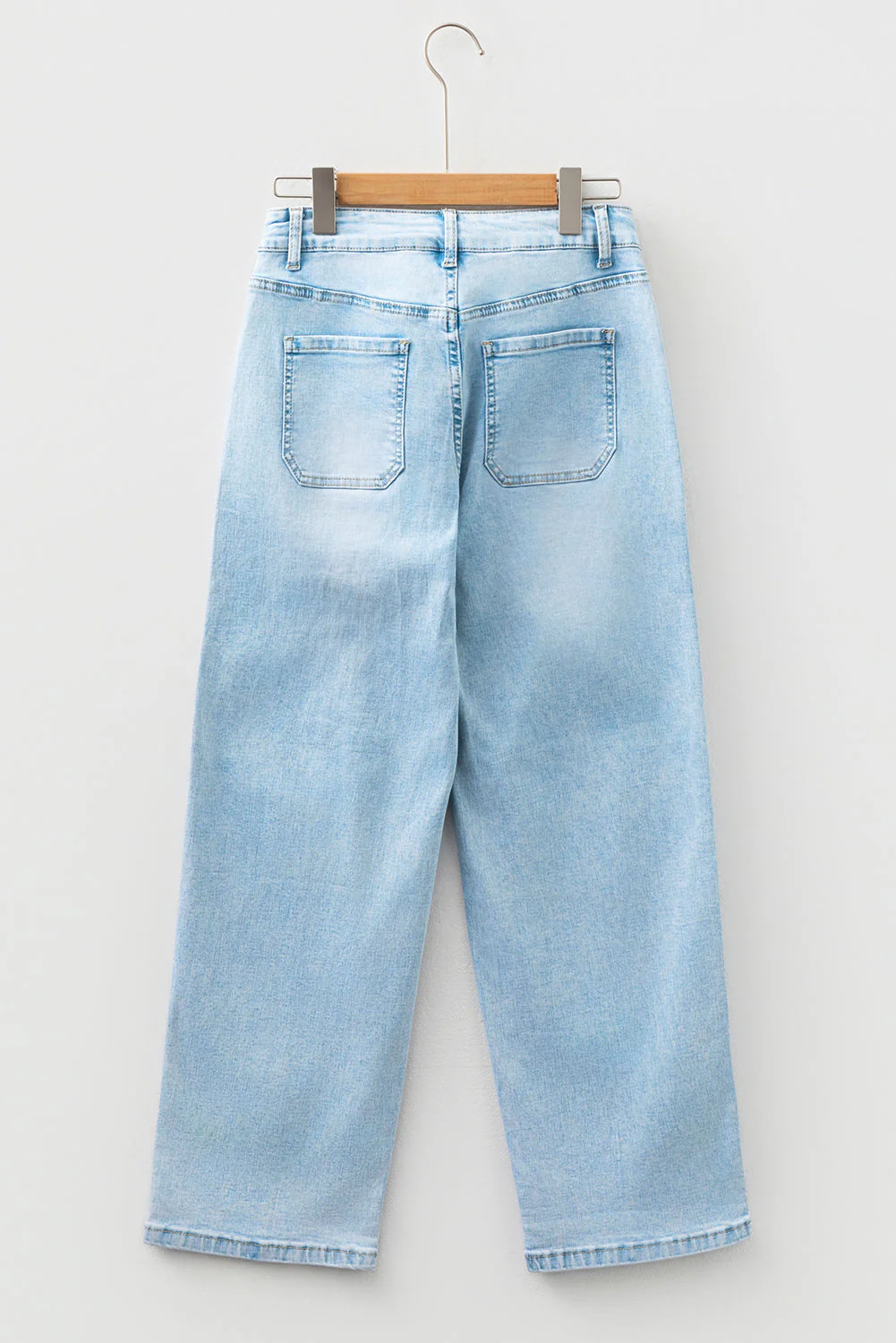 Threaded Pear Ivory Detail Drawstring Barrel Jeans - Image 7