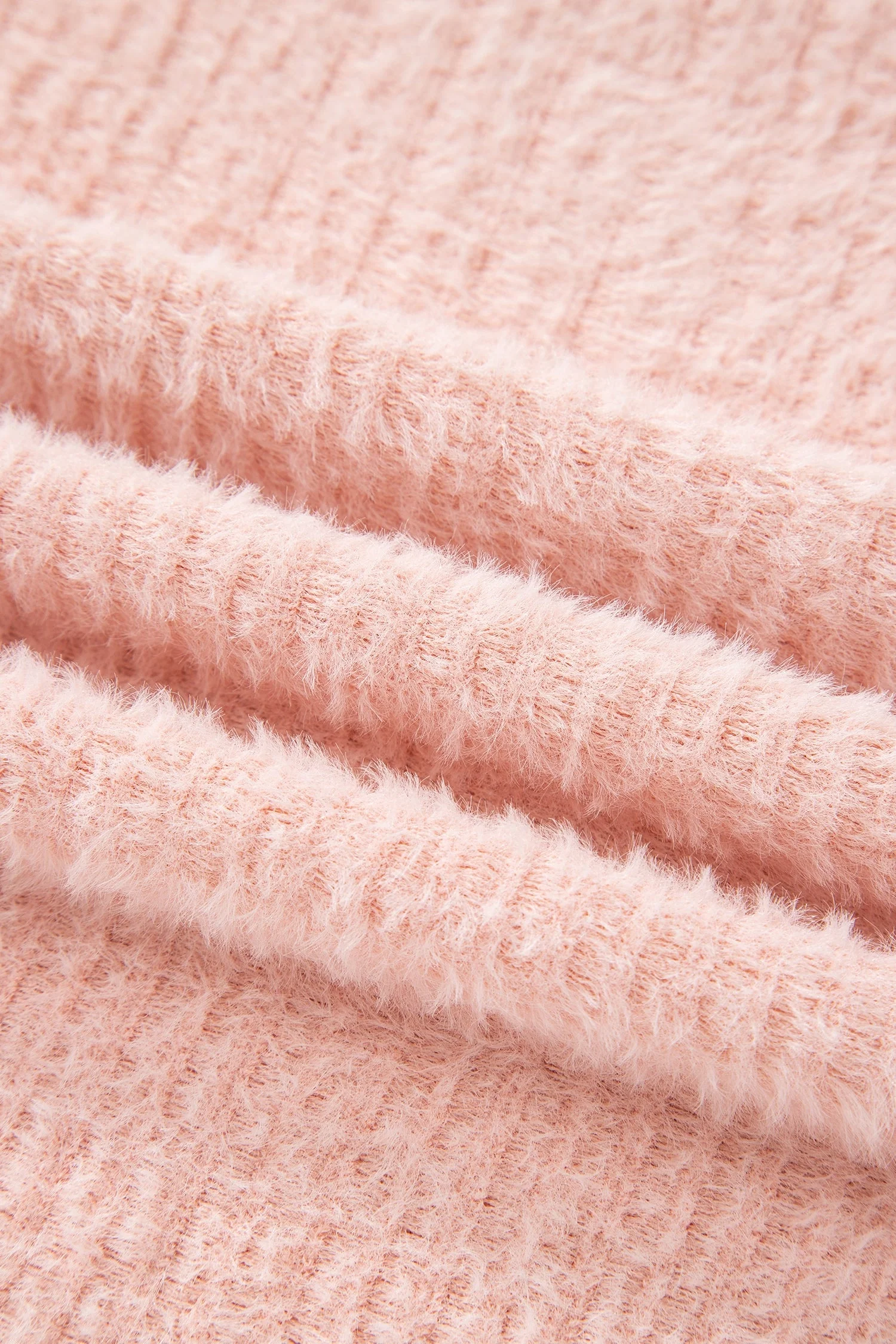 Threaded Pear Ivy Fuzzy Ribbed Texture Long Sleeve Top - Image 7