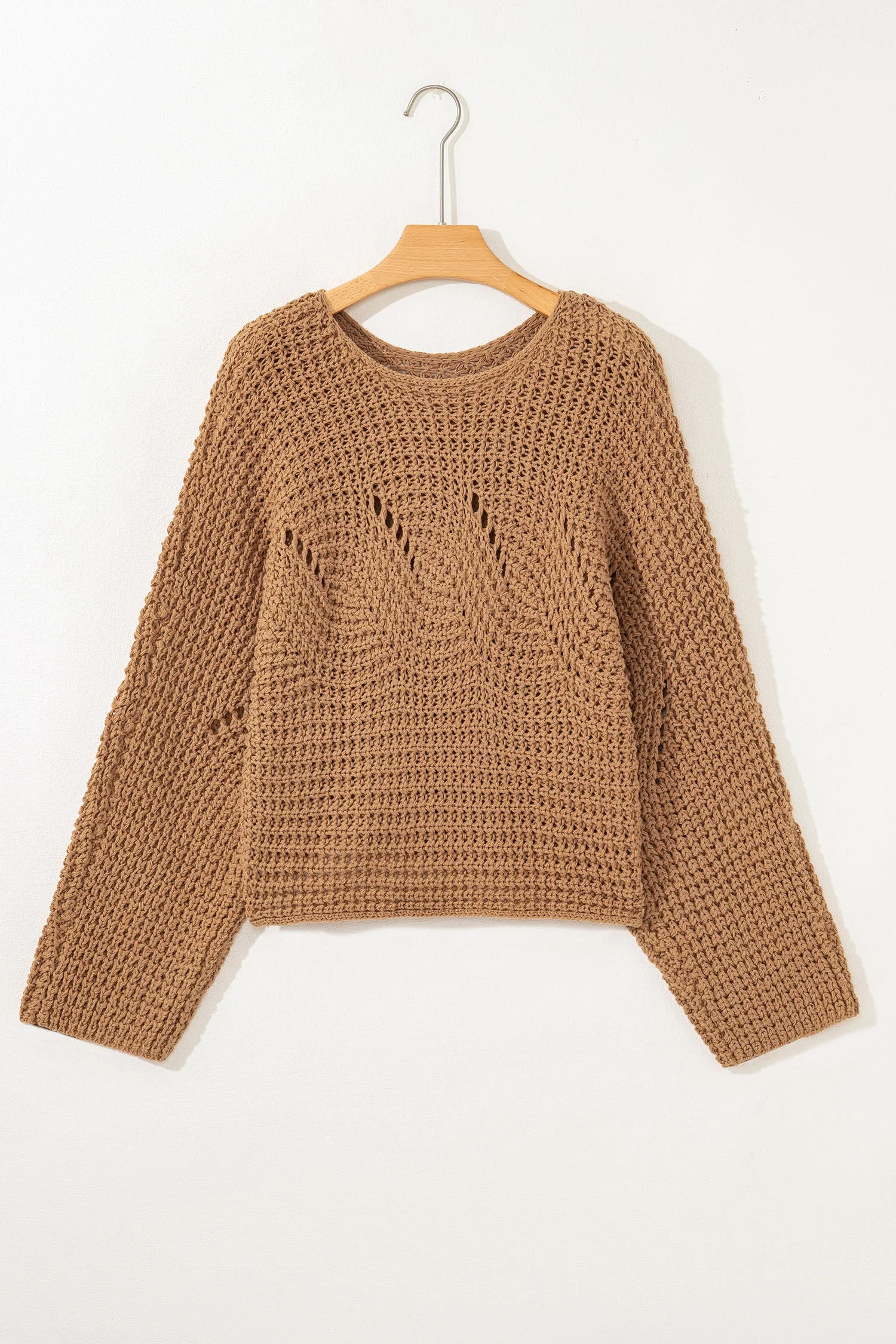 Threaded Pear Ivy Sleeve Loose Pullover Sweater - Image 9