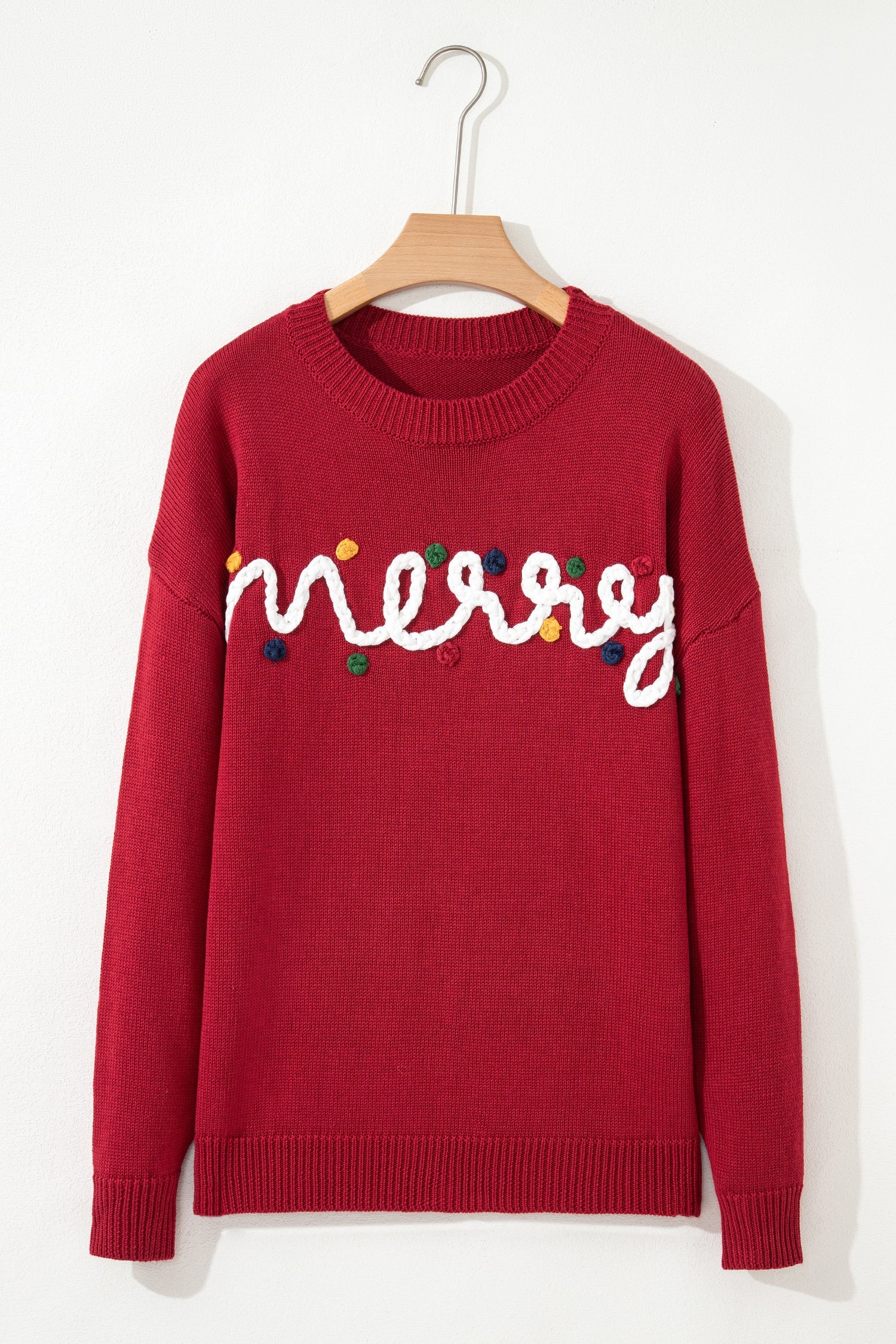 Threaded Pear Jade Christmas Drop Shoulder Sweater - Image 7