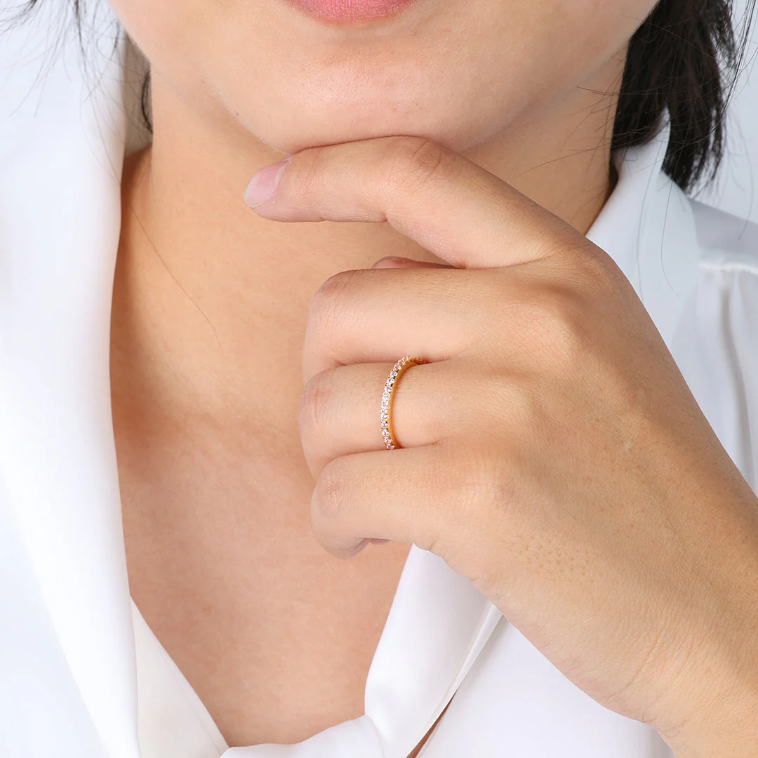 Mint & Lily January Birthstone Eternity Stacking Ring - Image 11
