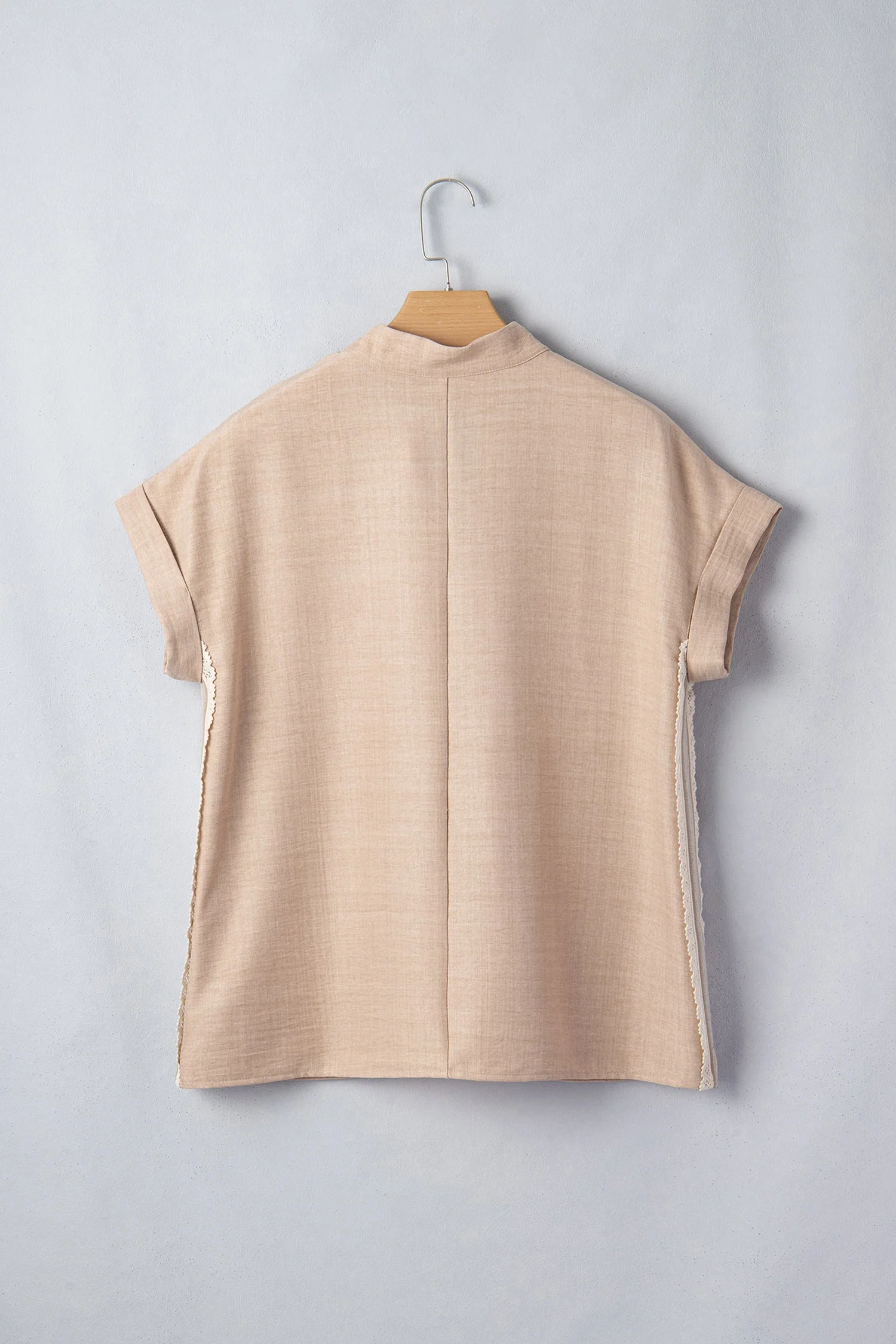 Threaded Pear Jessica Rolled Short Sleeve Blouse - Image 10