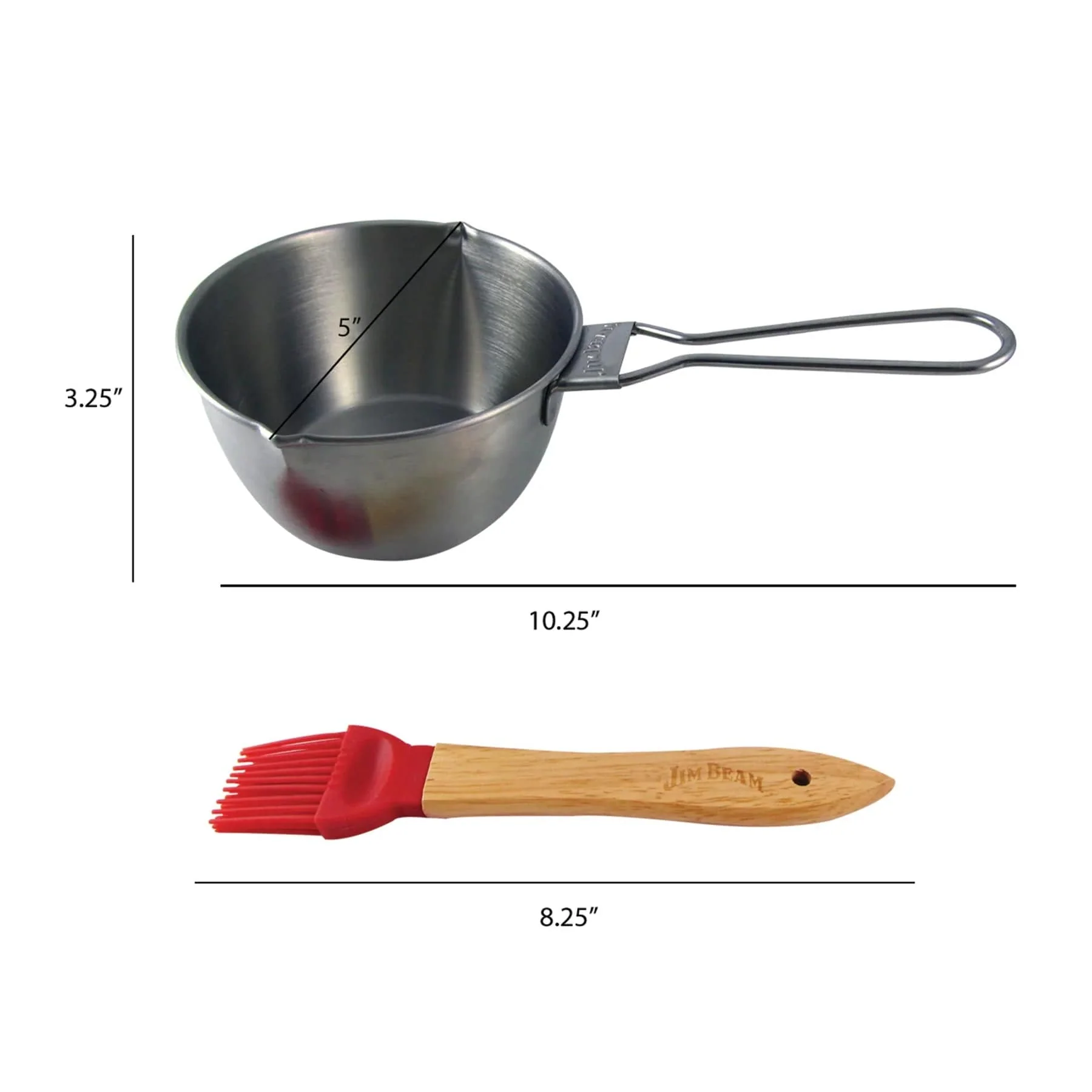 Jim Beam Stainless Steel Basting Pot Set - Image 3