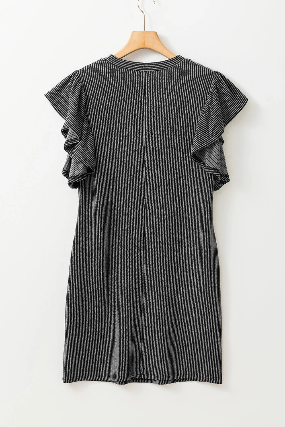 Threaded Pear Jocelyn Ruffled Flutter Sleeve Dress - Image 8