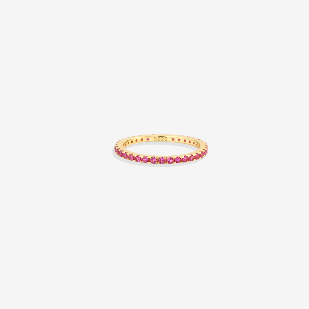 Mint & Lily July Birthstone Eternity Stacking Ring - Image 23