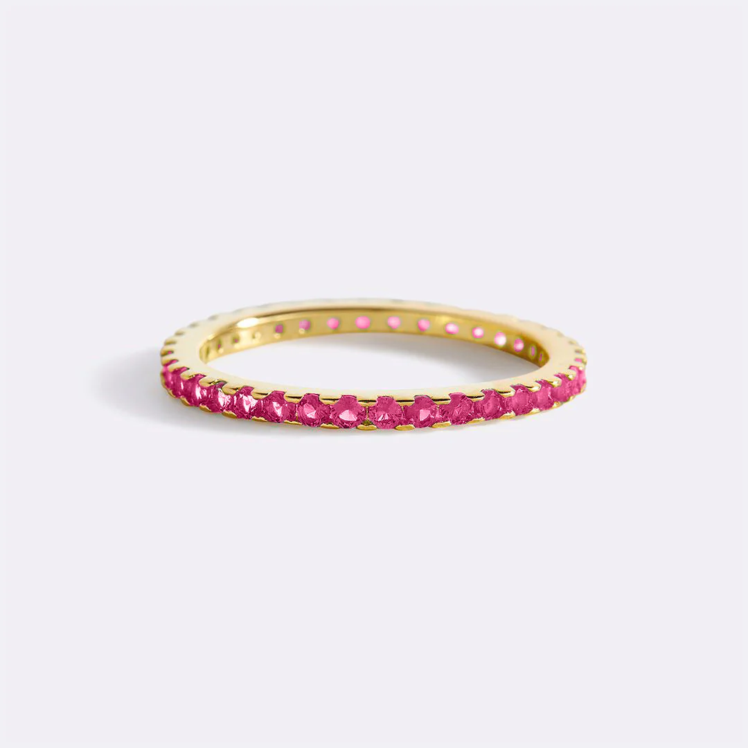 Mint & Lily July Birthstone Eternity Stacking Ring - Image 28