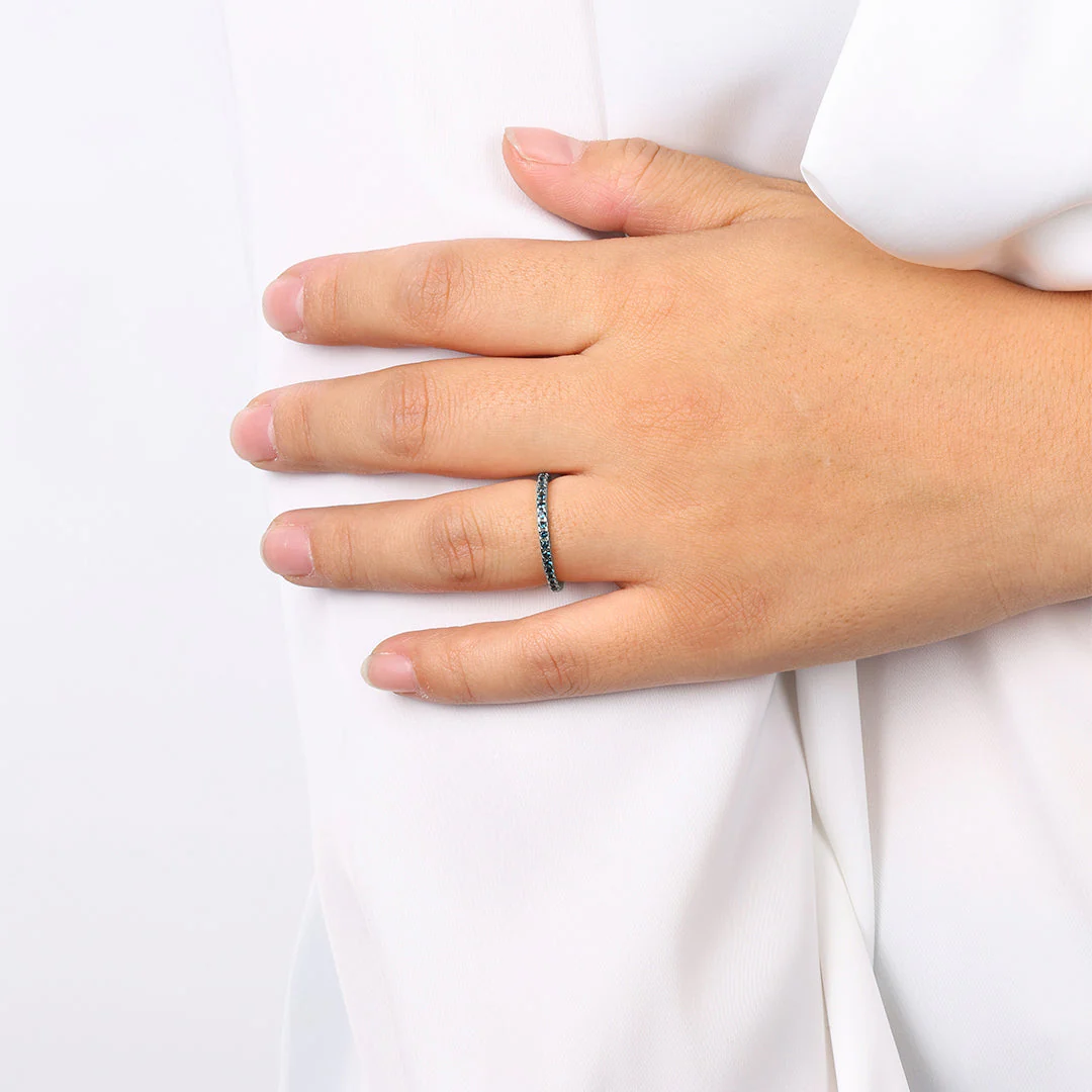 Mint & Lily July Birthstone Eternity Stacking Ring - Image 30