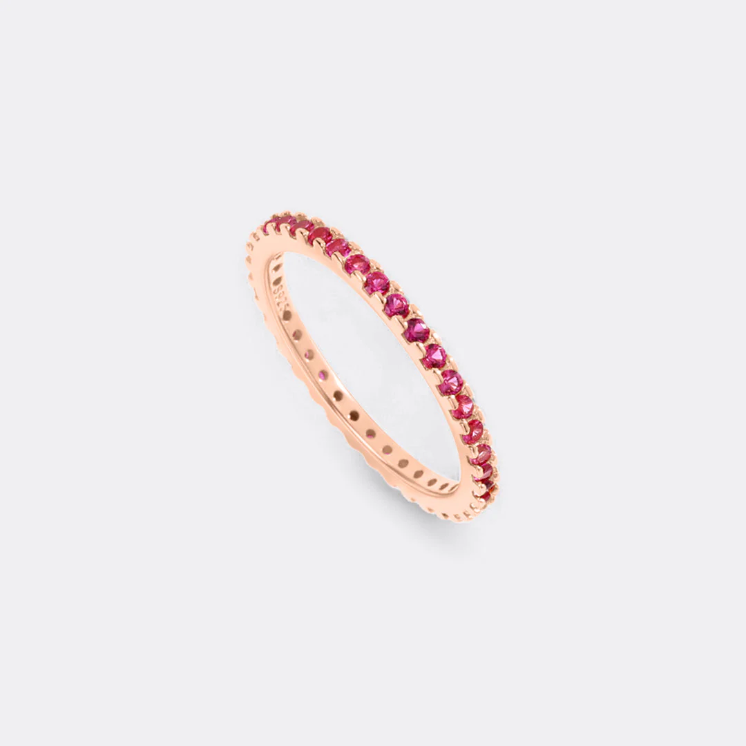 Mint & Lily July Birthstone Eternity Stacking Ring - Image 37