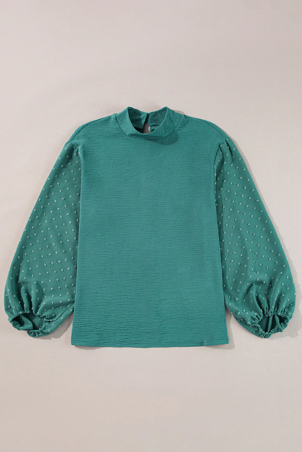 Threaded Pear June Swiss Dot Balloon Sleeve Loose Blouse - Image 11