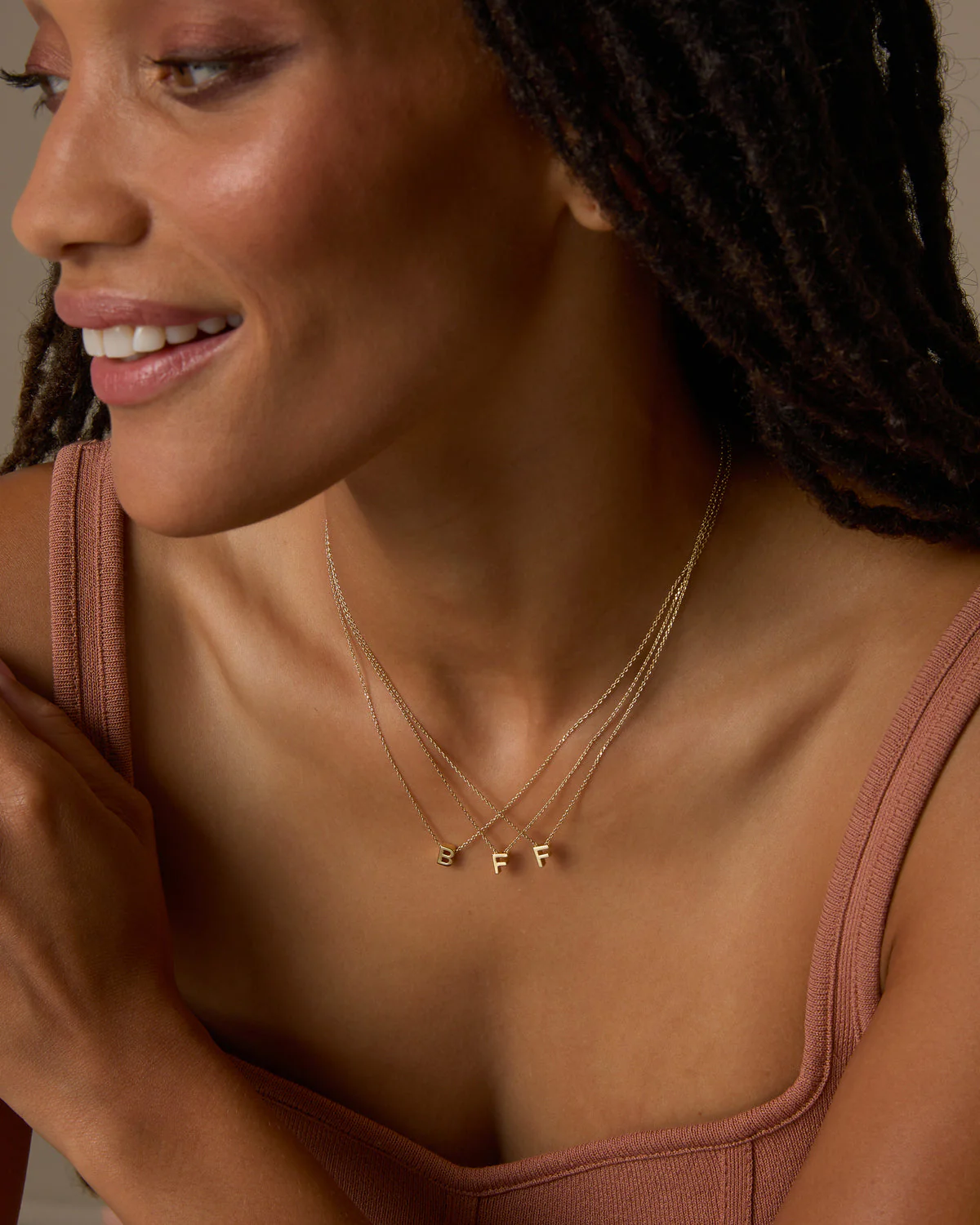 Just For You Initial Necklace — K - Image 8