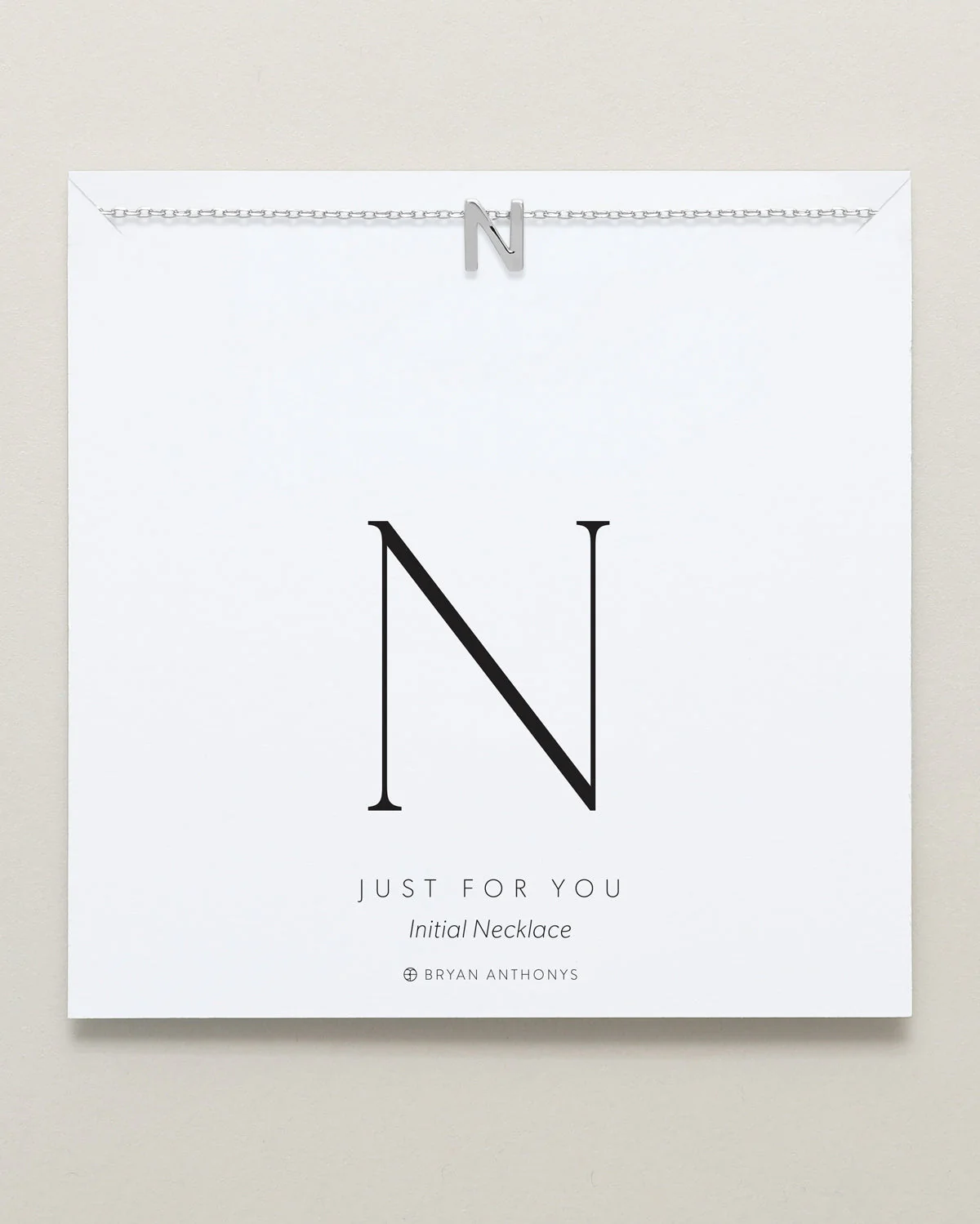 Just For You Initial Necklace — N - Image 2