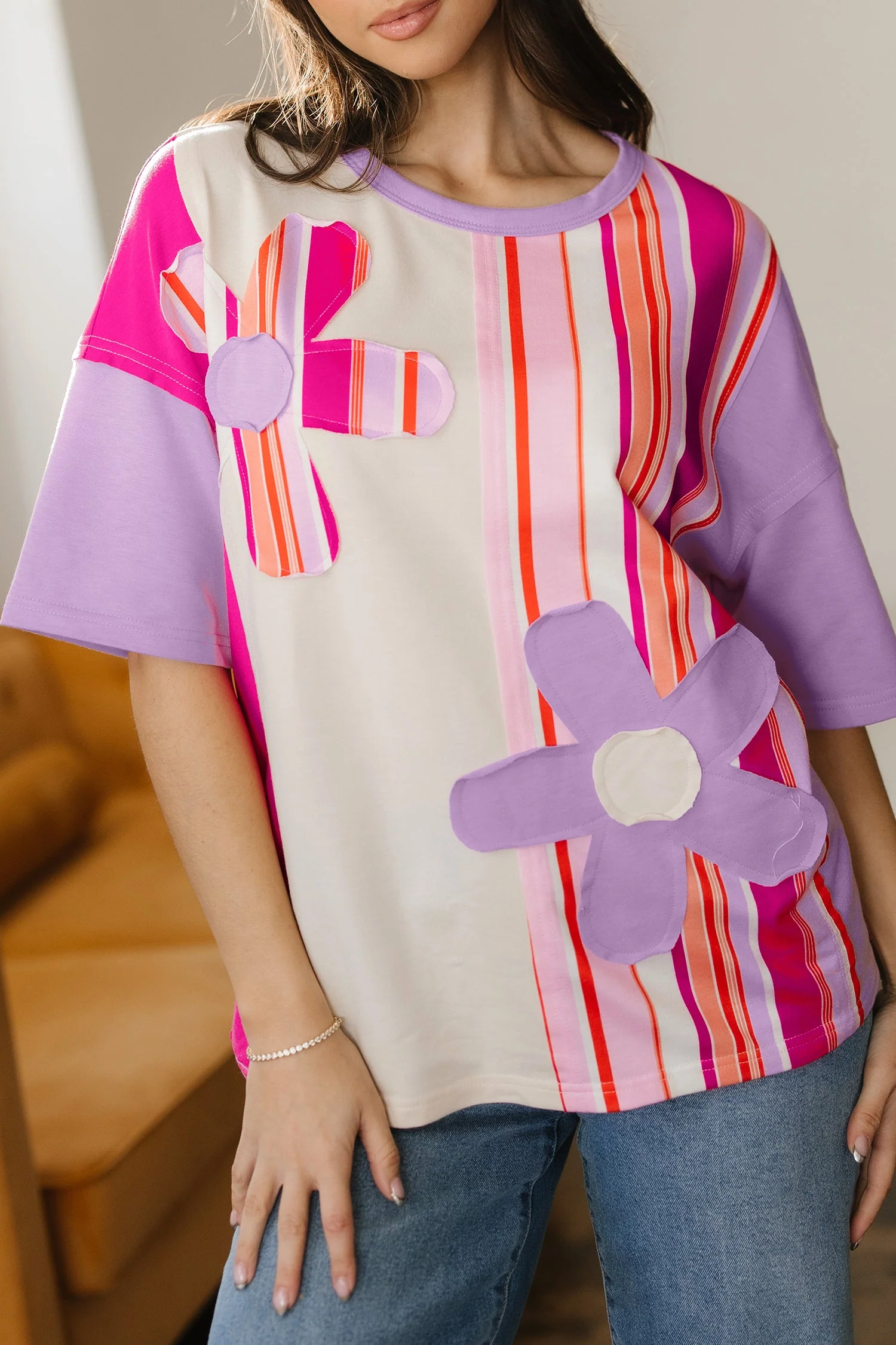 Threaded Pear Kallie Half Sleeve Loose Top - Image 8