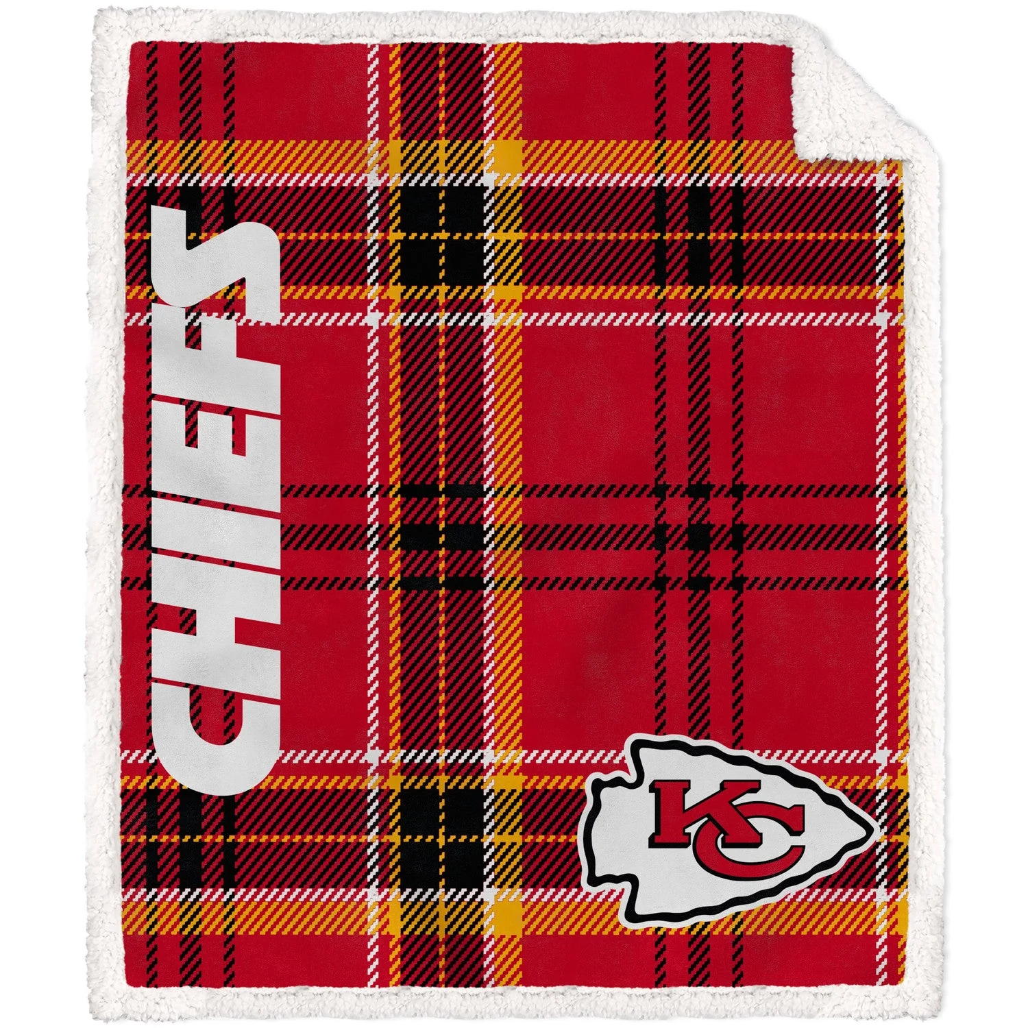 Kansas City Chiefs NFL Team Classic Plaid Throw 50x60