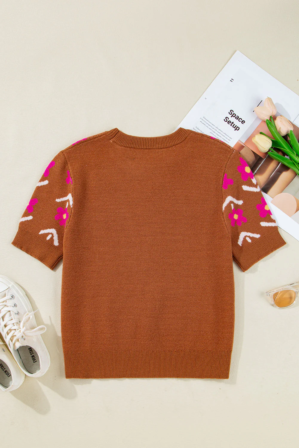 Threaded Pear Karla Short Puff Sleeve Sweater - Image 8