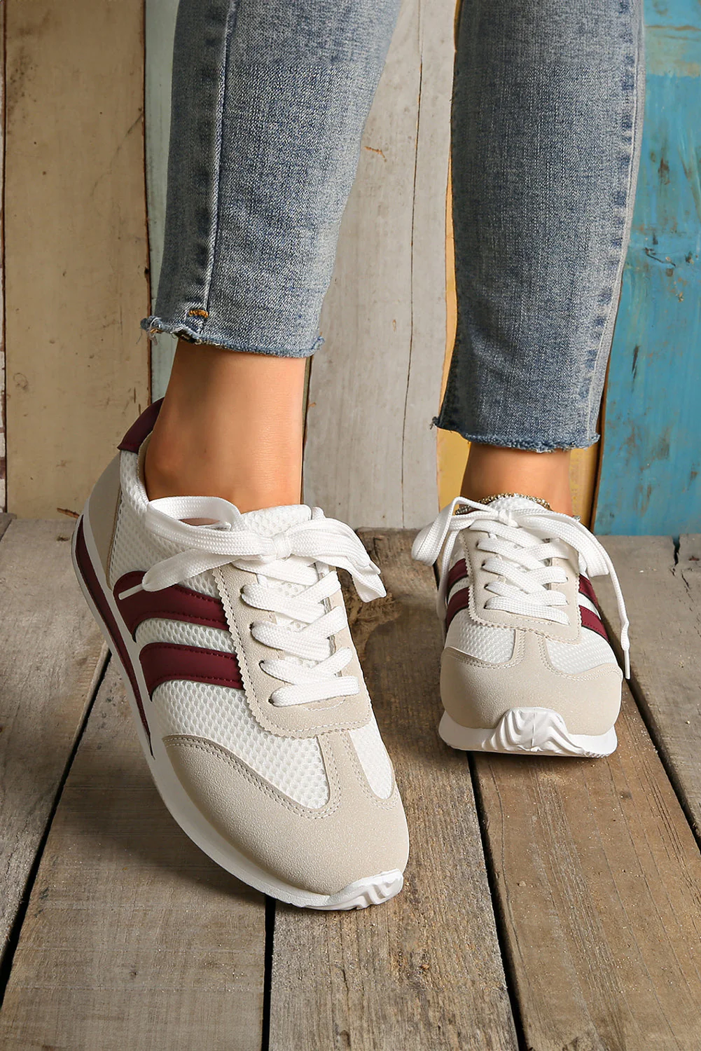Threaded Pear Karter Breathable Lace-up Sneakers