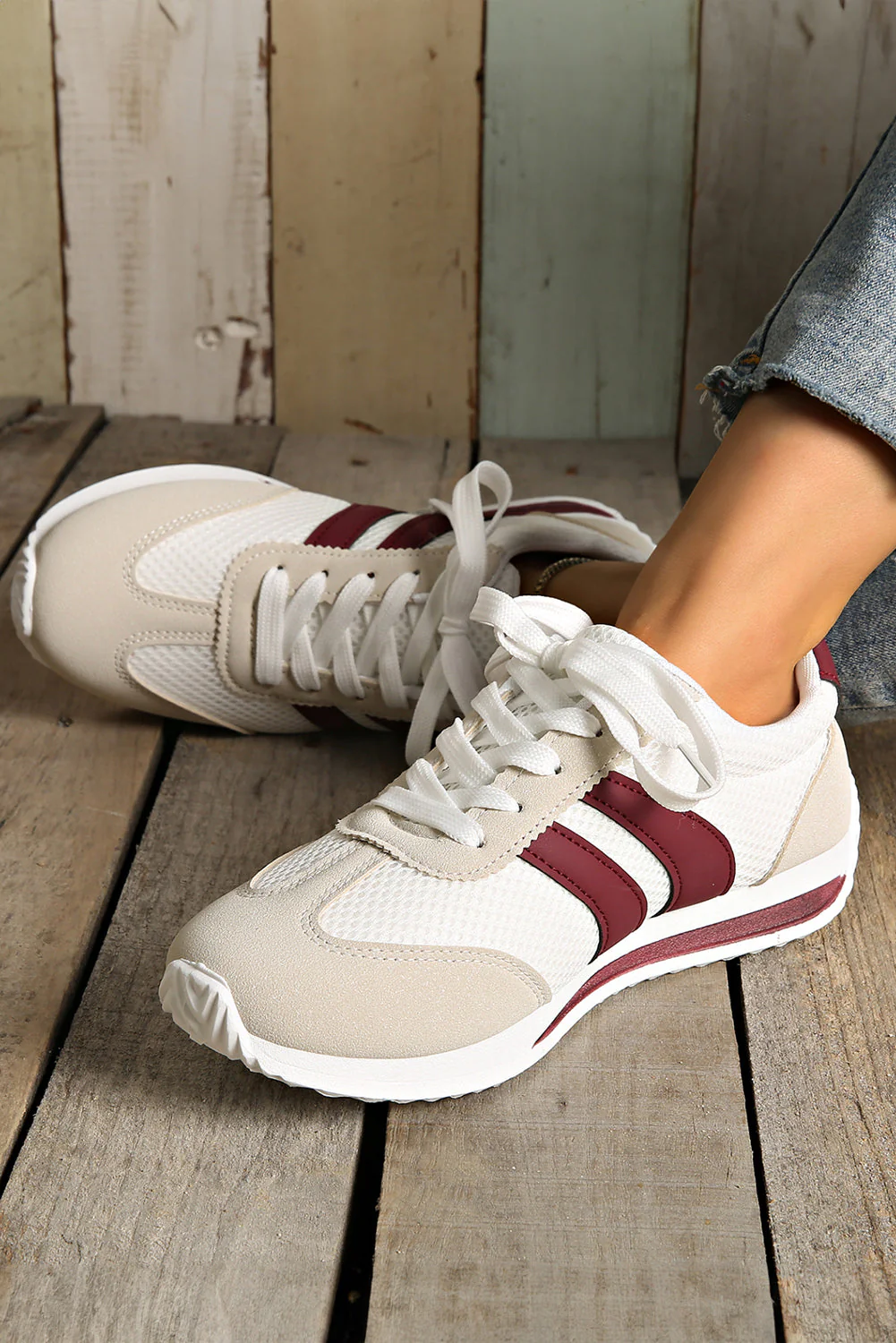 Threaded Pear Karter Breathable Lace-up Sneakers - Image 4