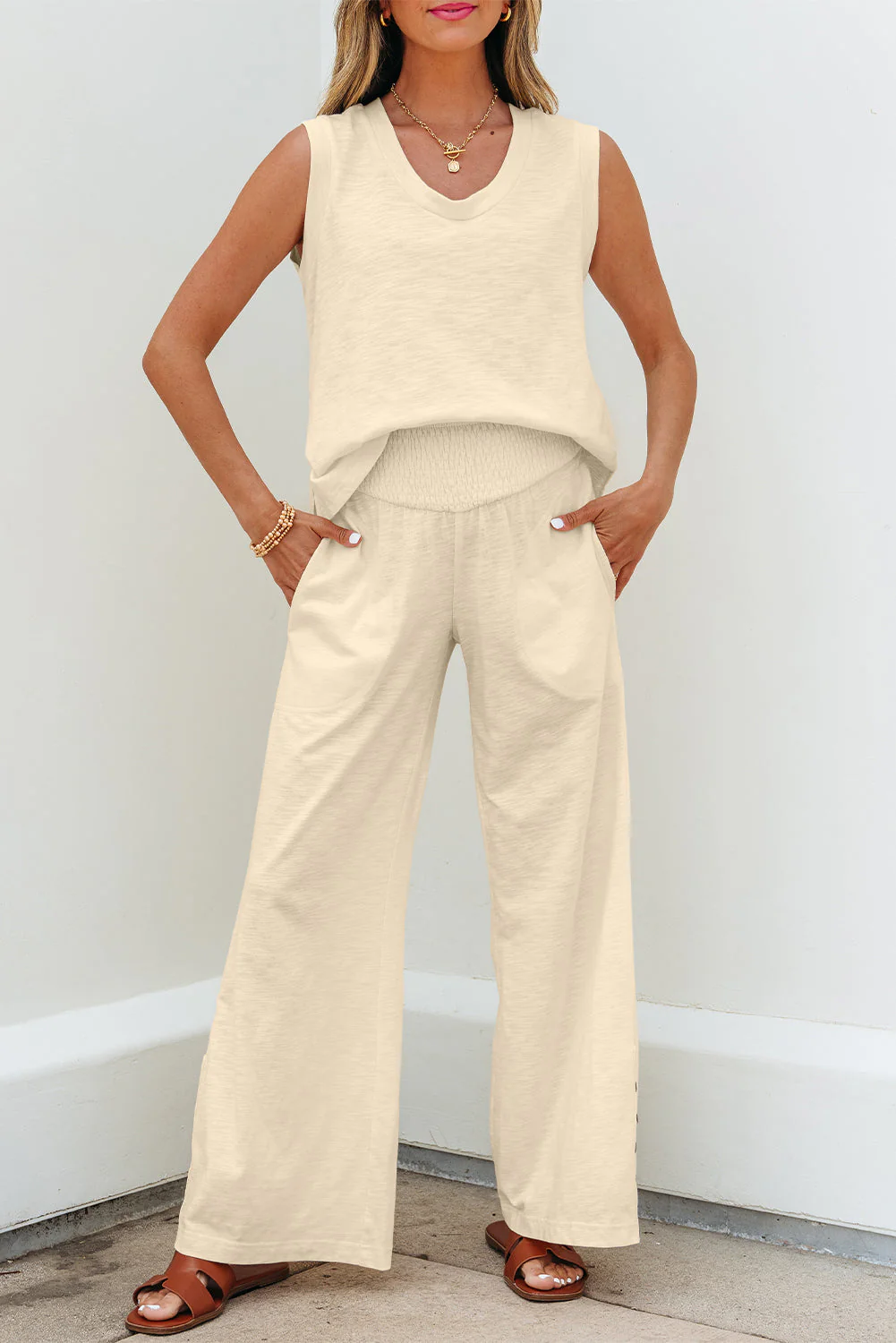 Threaded Pear Kassidy Solid Color Tank Top Set - Image 5