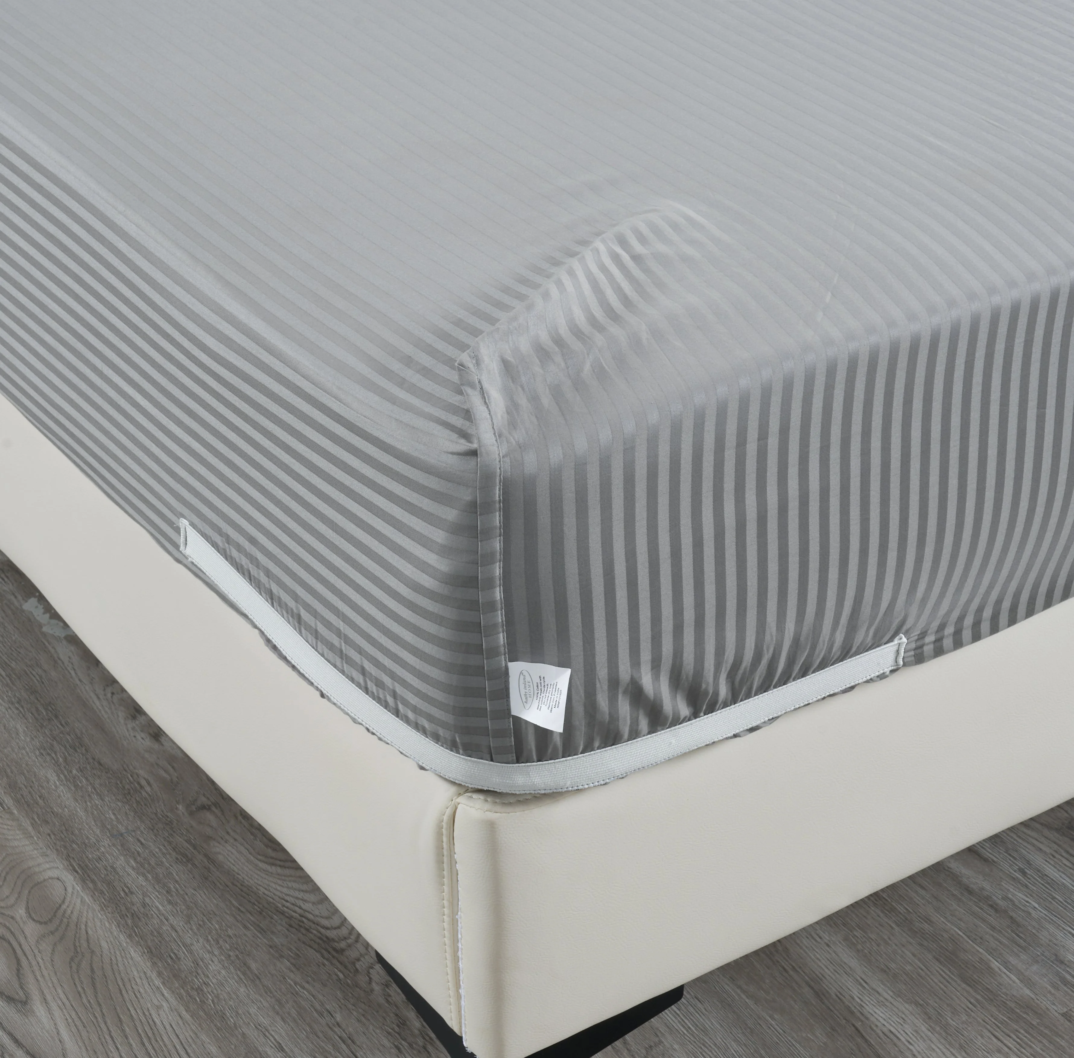 Kathy Ireland 500 Thread Count Damask Stripe Sheet Set with Optifit - Image 10