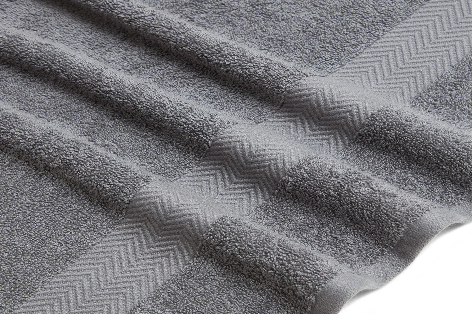 Kathy Ireland 6 Piece Chevron Jacquard Towel Set with Lets Dry - Image 20