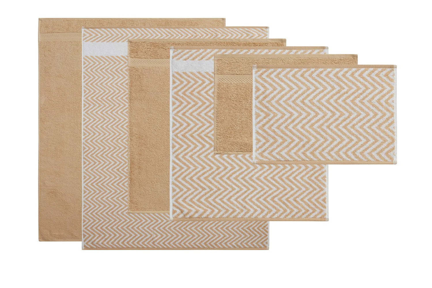Kathy Ireland 6 Piece Chevron Jacquard Towel Set with Lets Dry - Image 7