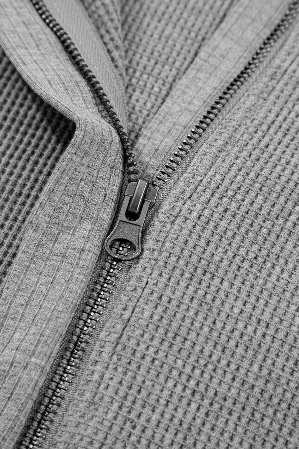 Threaded Pear Kayla Waffle Zip Up Hooded Jacket - Image 10