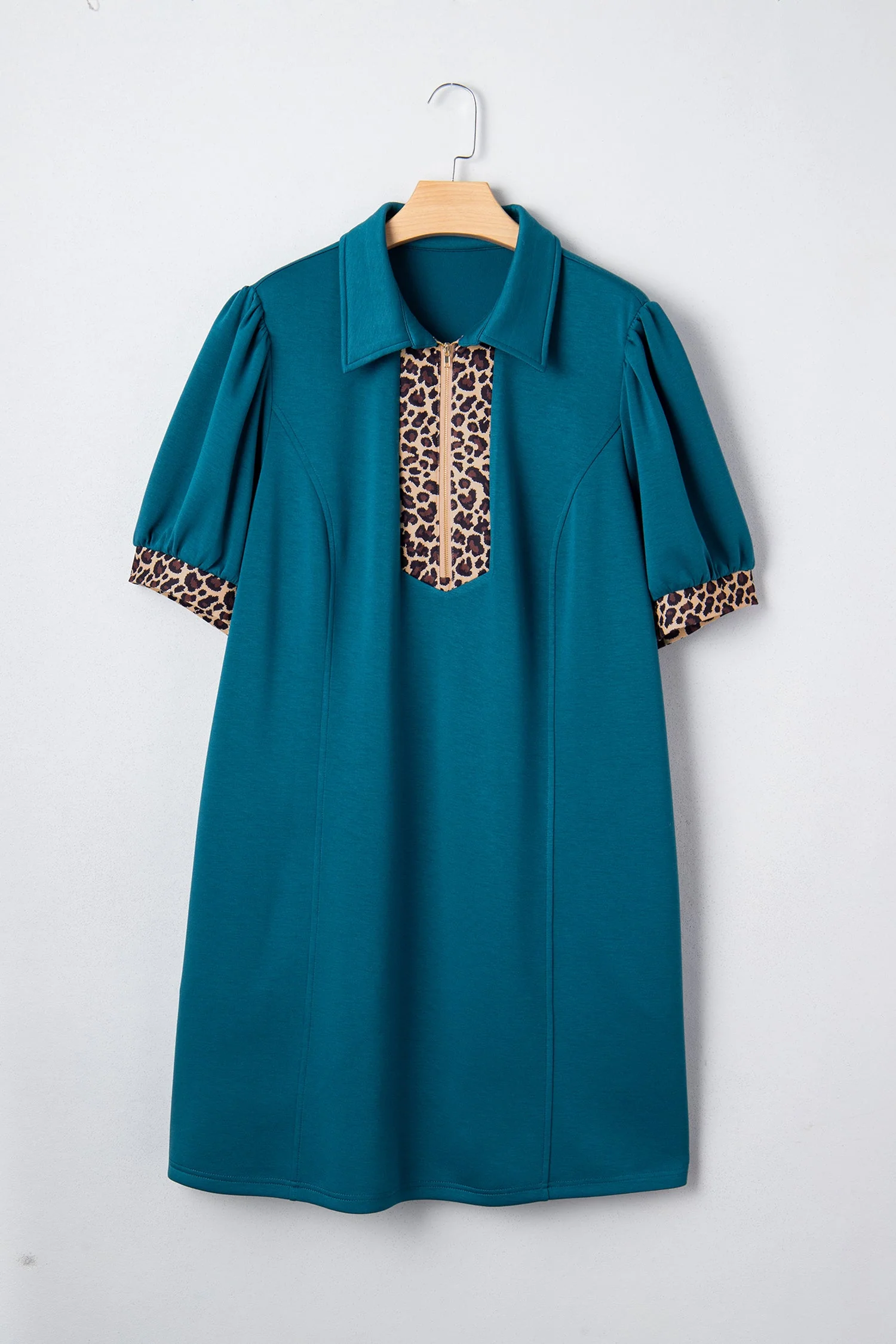 Threaded Pear Keily Zip Collared Mini PLUS Dress - Image 9