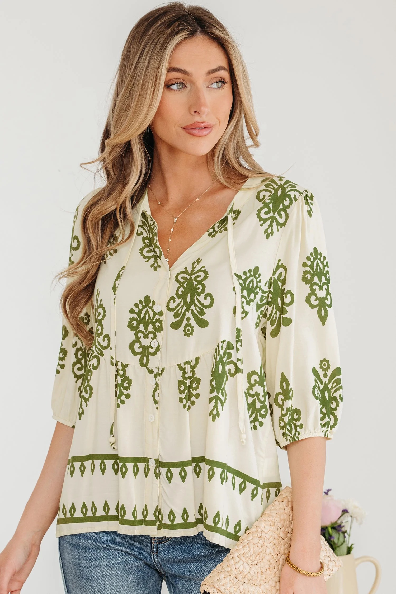 Threaded Pear Keziah Puffy Half Sleeve Shirt - Image 4