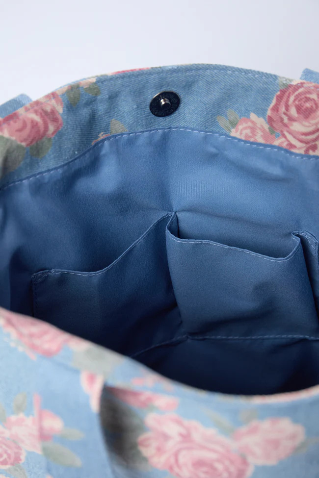 Kian Denim Rose Tote - Image 4