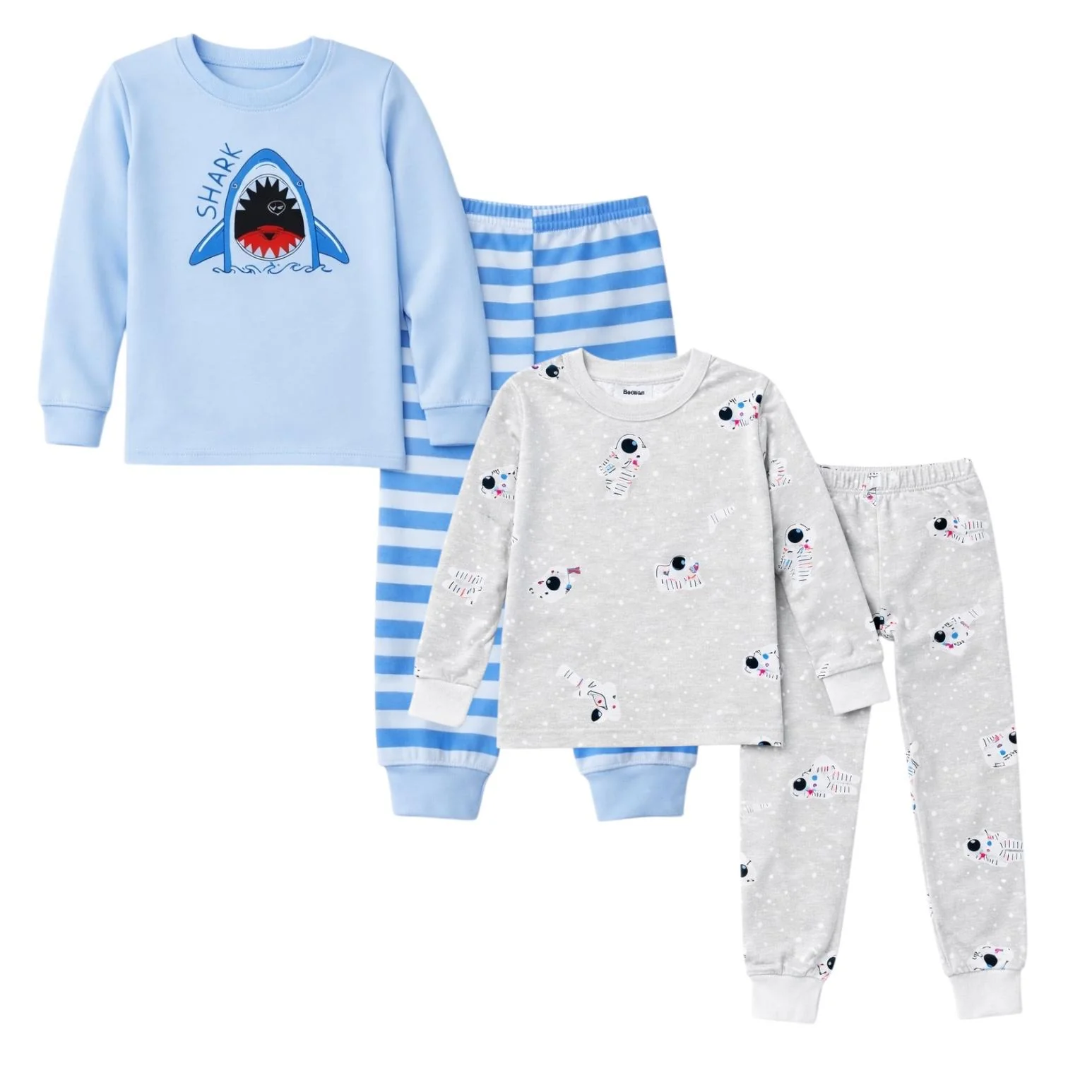 Kids and Toddlers Boys Soft 2 Pack Pajama Sets Snug Fitted Ultra Soft Sleepwear Sets Long Sleeve - Image 18