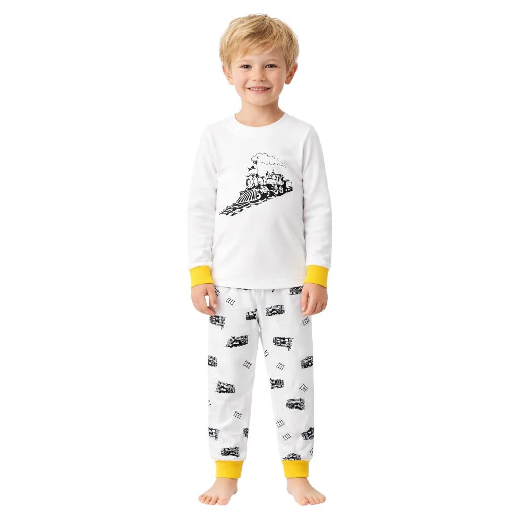 Kids and Toddlers Boys Soft 2 Pack Pajama Sets Snug Fitted Ultra Soft Sleepwear Sets Short Sleeve - Image 37