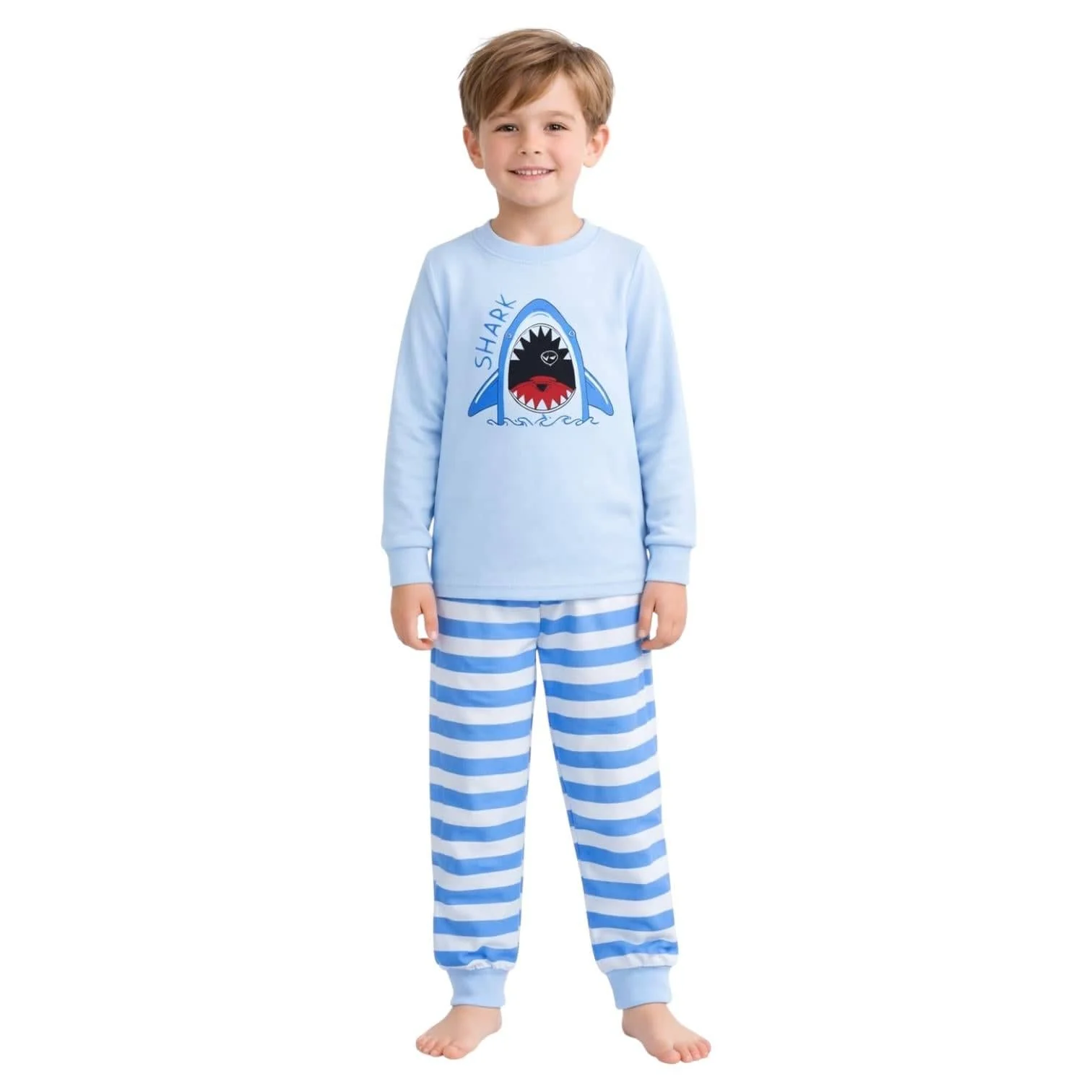 Kids and Toddlers Boys Soft 2 Pack Pajama Sets Snug Fitted Ultra Soft Sleepwear Sets Short Sleeve - Image 39