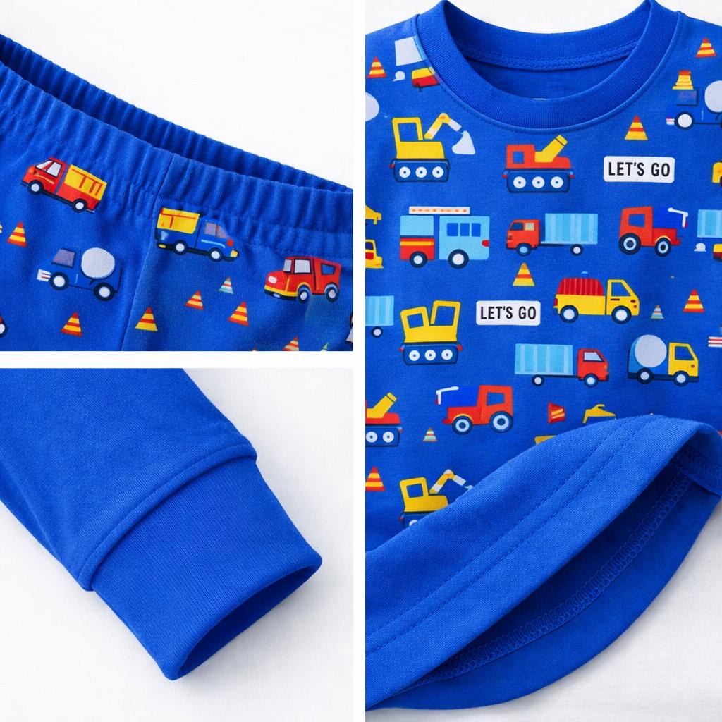 Kids Toddler Boy Long Sleeve Pajamas Set Snug Fit Soft & Stylish Cozy Comfortable Sleepwear Sets - Image 25