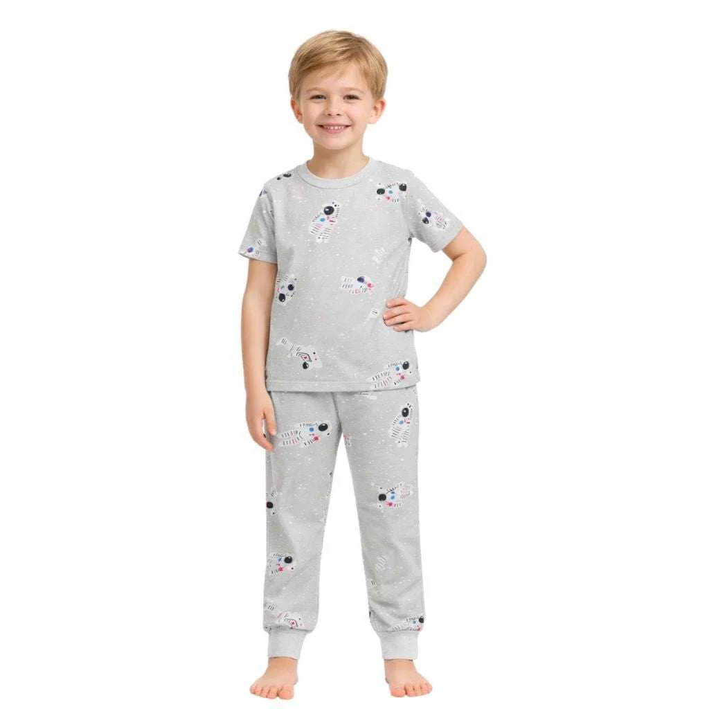 Kids Toddler Boy Short Sleeve Pajamas Set Snug Fit Soft & Stylish Cozy Comfortable Sleepwear Sets - Image 12