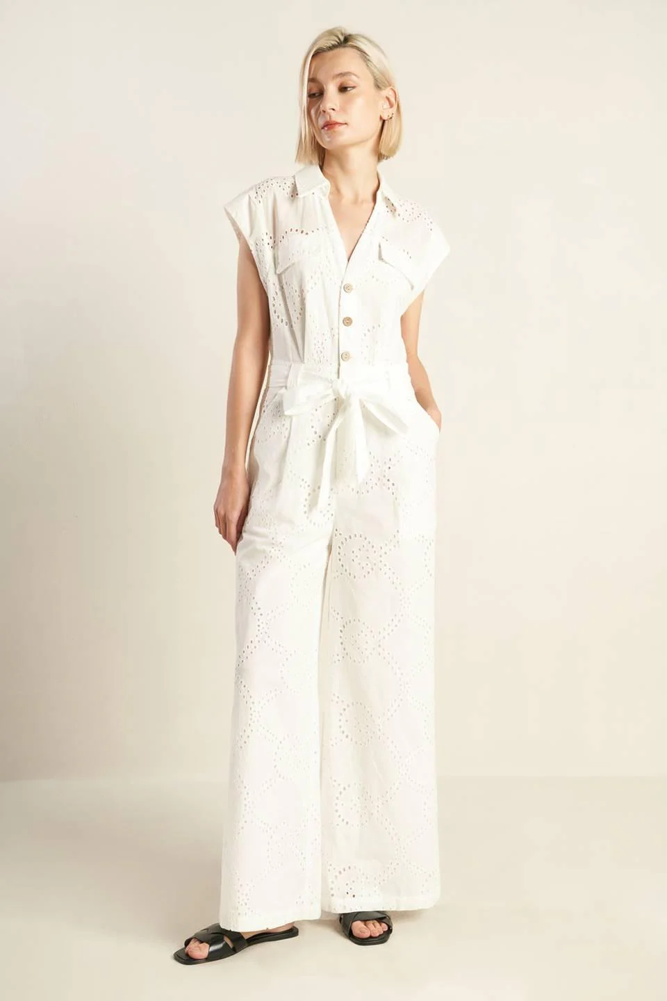 Know Better Woven Eyelet Jumpsuit - Image 4