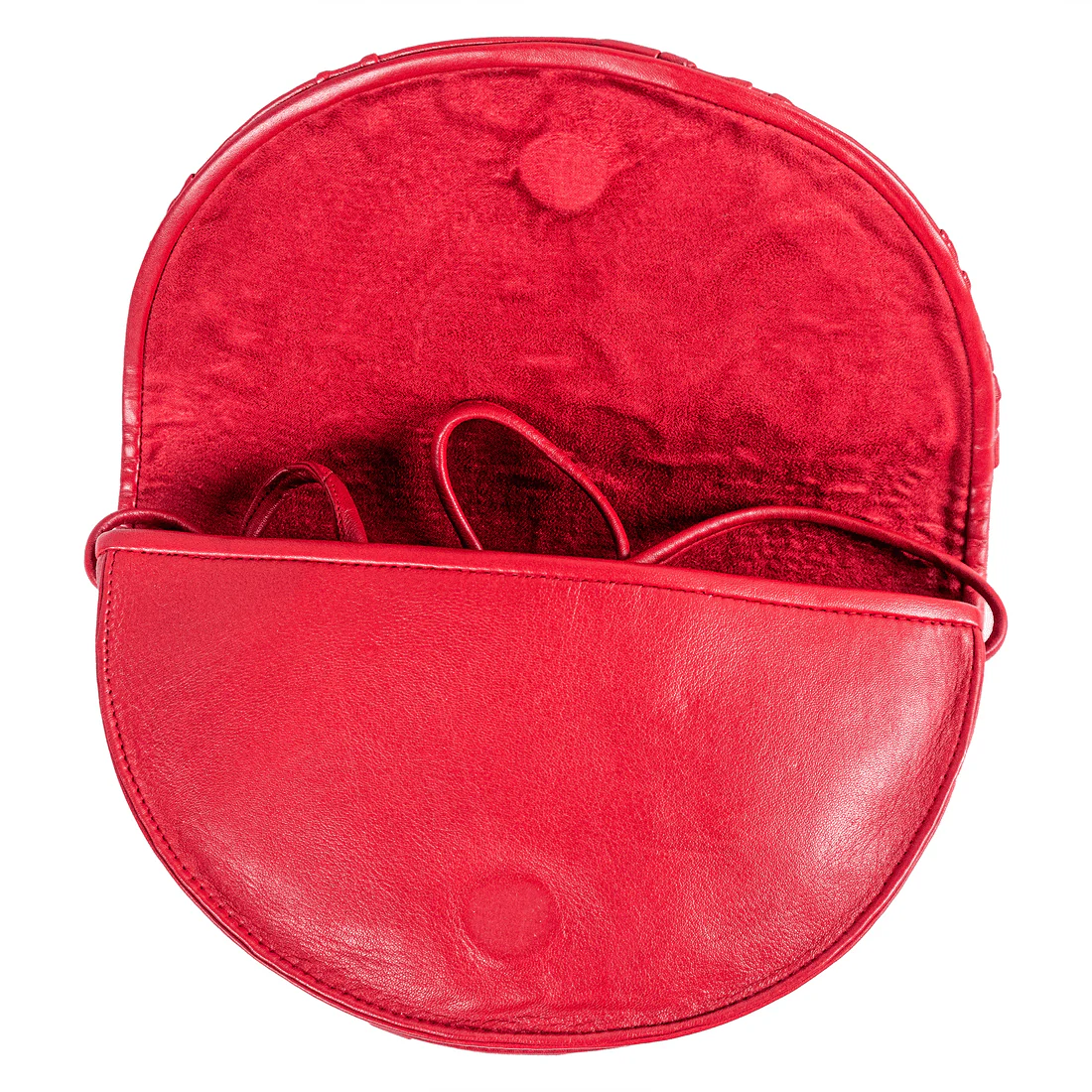 La Chic Women's Handcrafted Leather Sculpted Face Crossbody Bag - Image 14