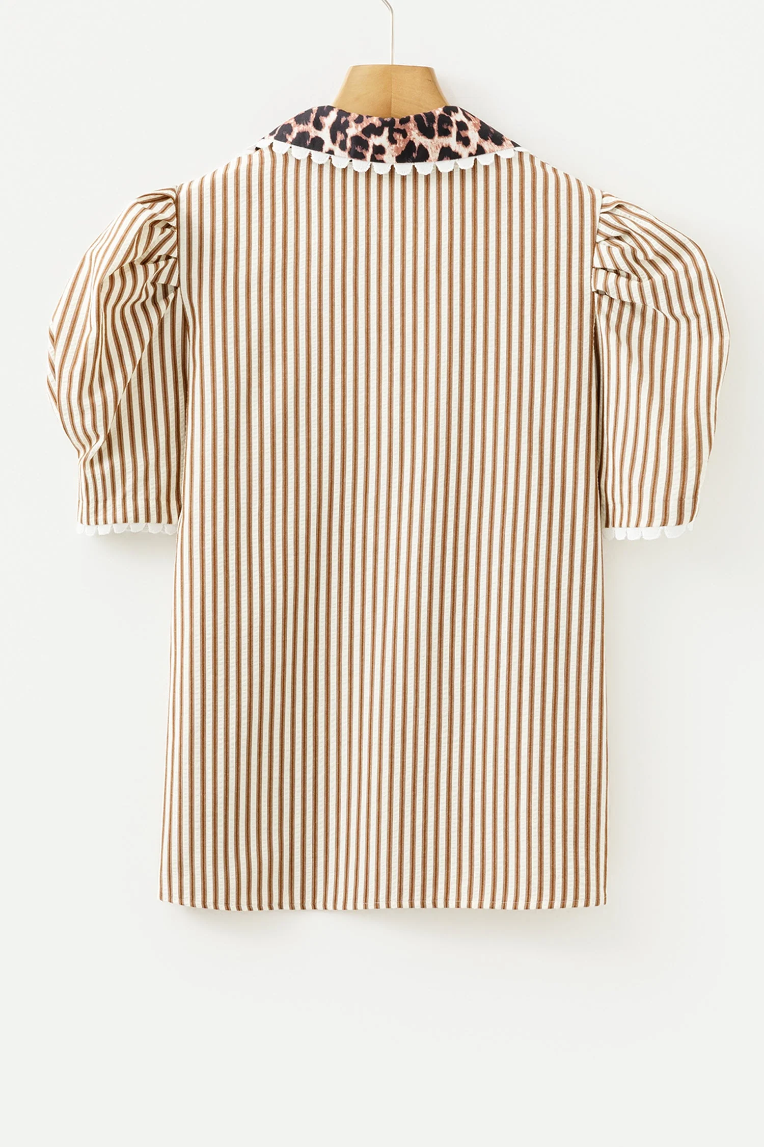 Threaded Pear Laila Sleeve Patchwork Collar Blouse - Image 10