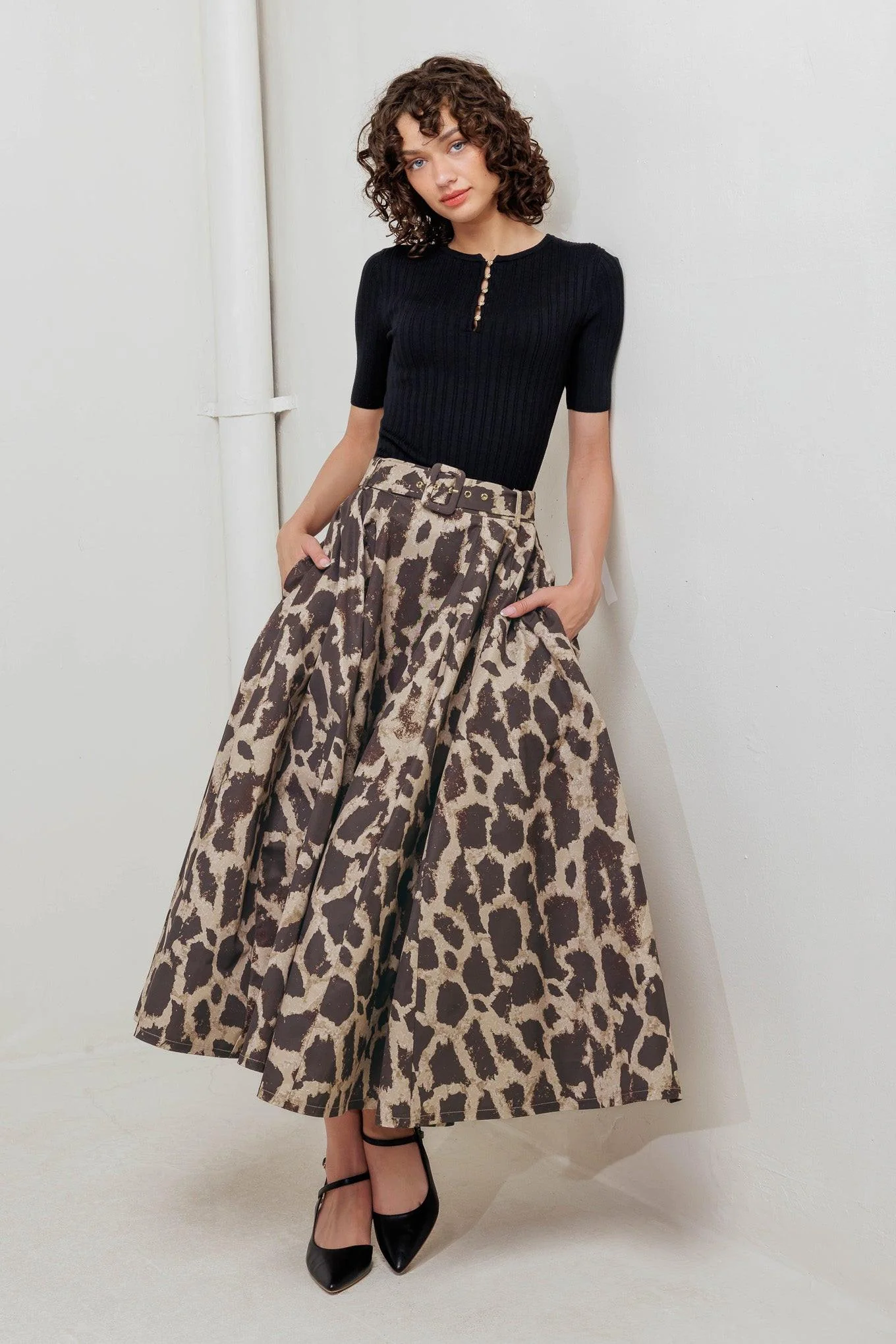 Leo Lover Woven Full Midi Skirt - Image 7